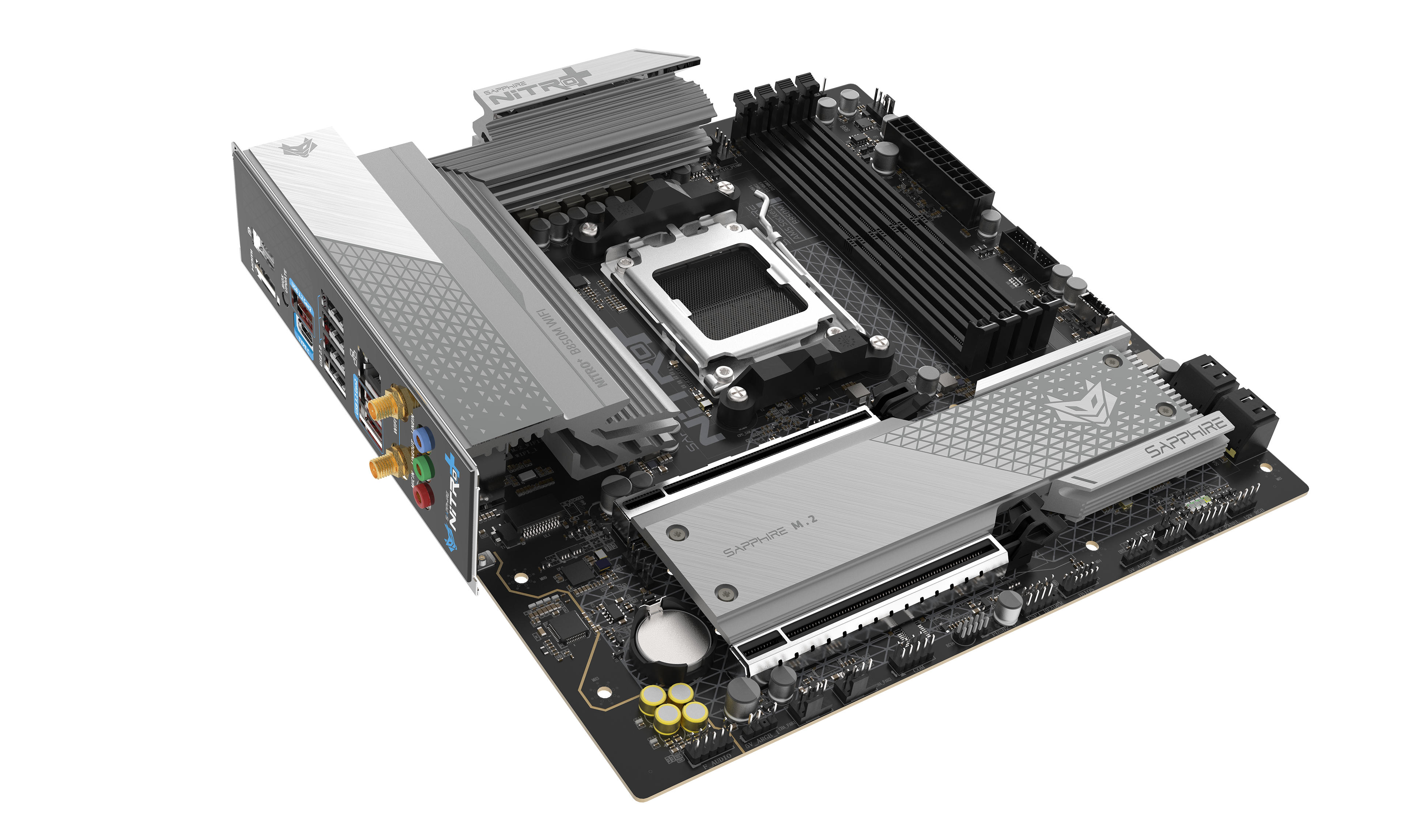 SAPPHIRE Motherboard NITRO+ B850 WIFI sAM5 B850 4xDDR5 M.2 HDMI DP WiFi BT mATX SAPPHIRE Motherboard NITRO+ B850 WIFI sAM5 B850 4xDDR5 M.2 HDMI DP WiFi BT mATX