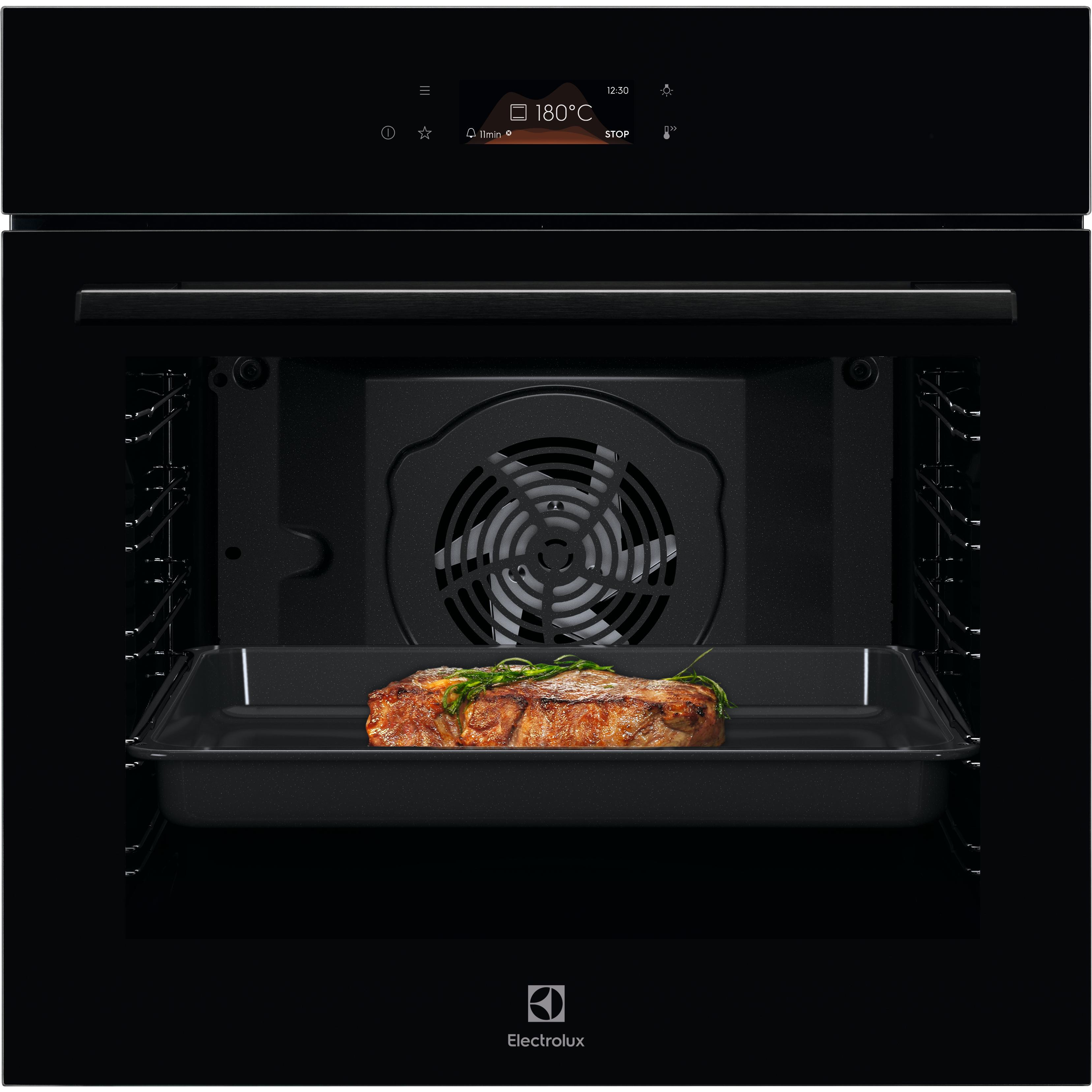 Electrolux Духовий шафа Electrolux електричний, 72л, A+, дисплей, конвекція, піроліз, телескопічні напрямні, чорний