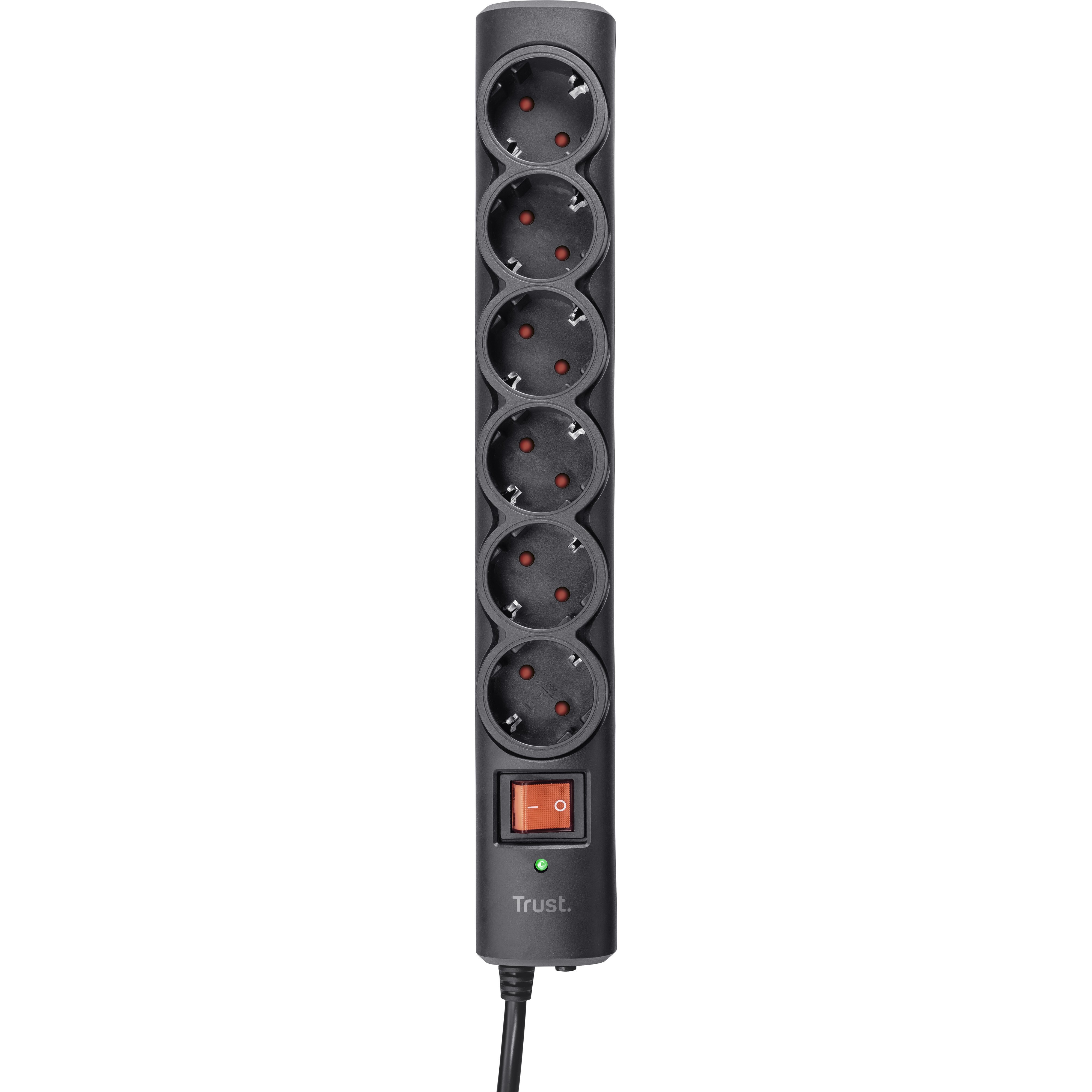 Trust Мережевий фільтр Surge Guard 6XSchuko 1.8м Black