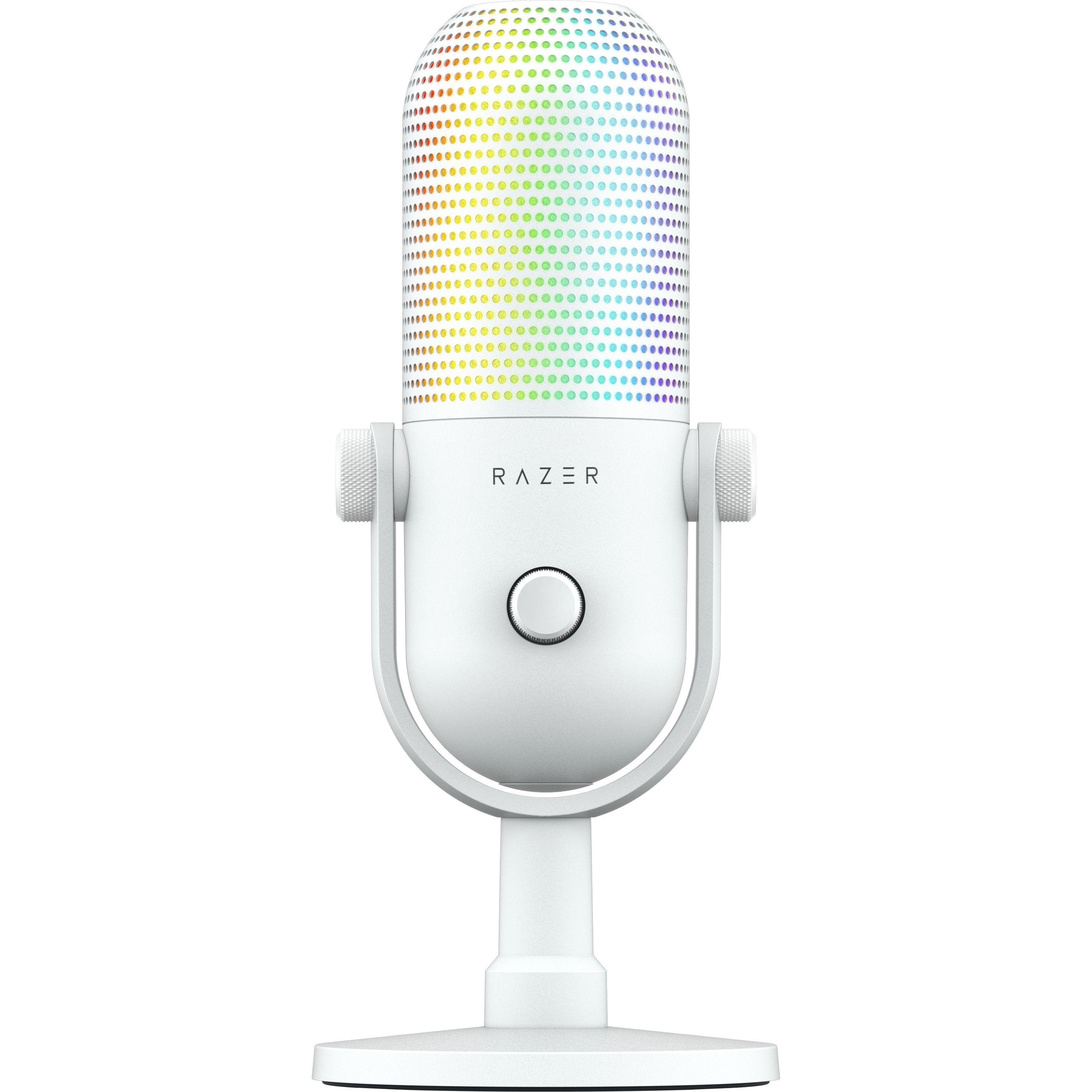Razer Мікрофон геймінговий Seiren V3 Chroma, Uni, RGB, USB-A, 2м, білий
