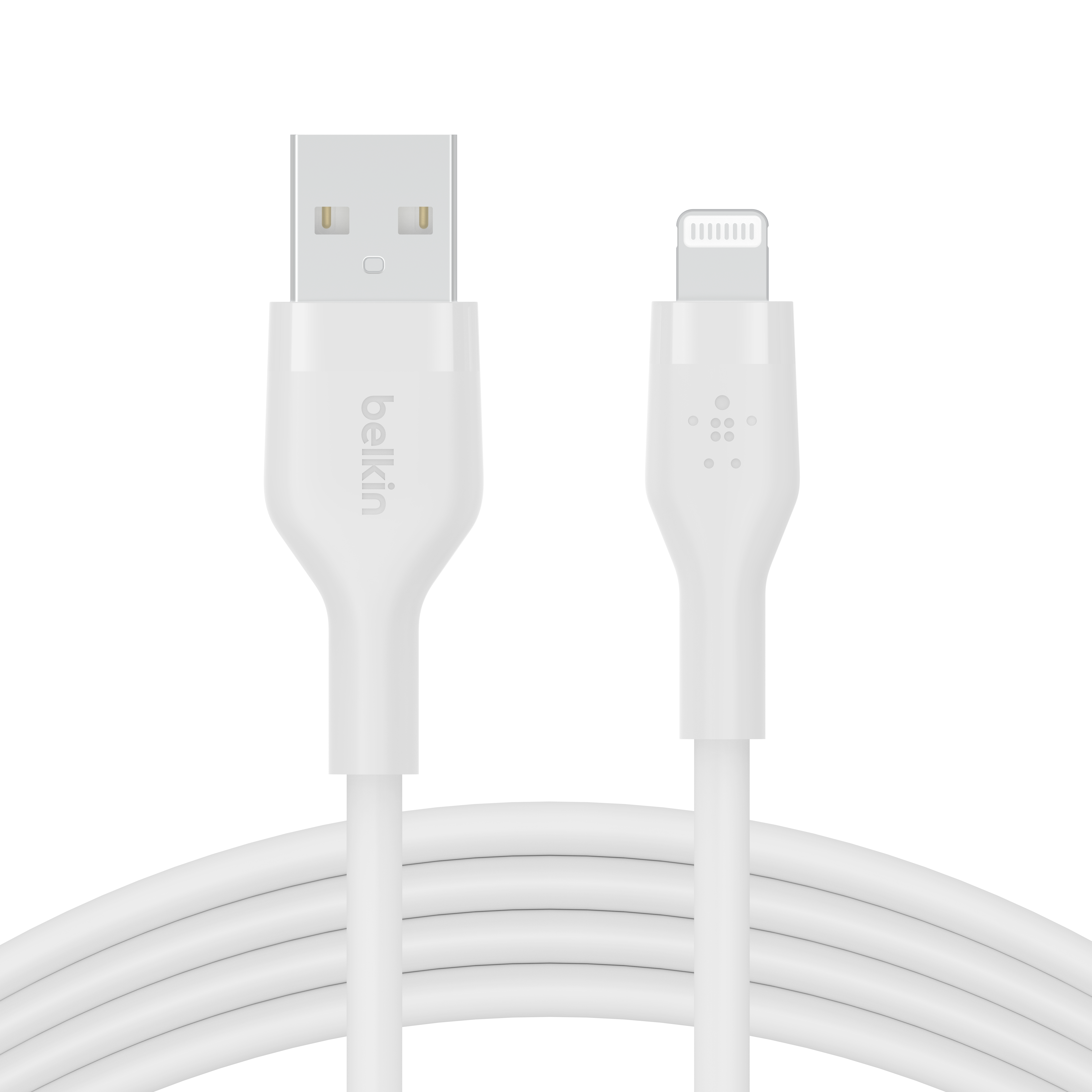 Belkin Кабель USB-A - Lightning силіконовий, з кліпсою, 1м, білий