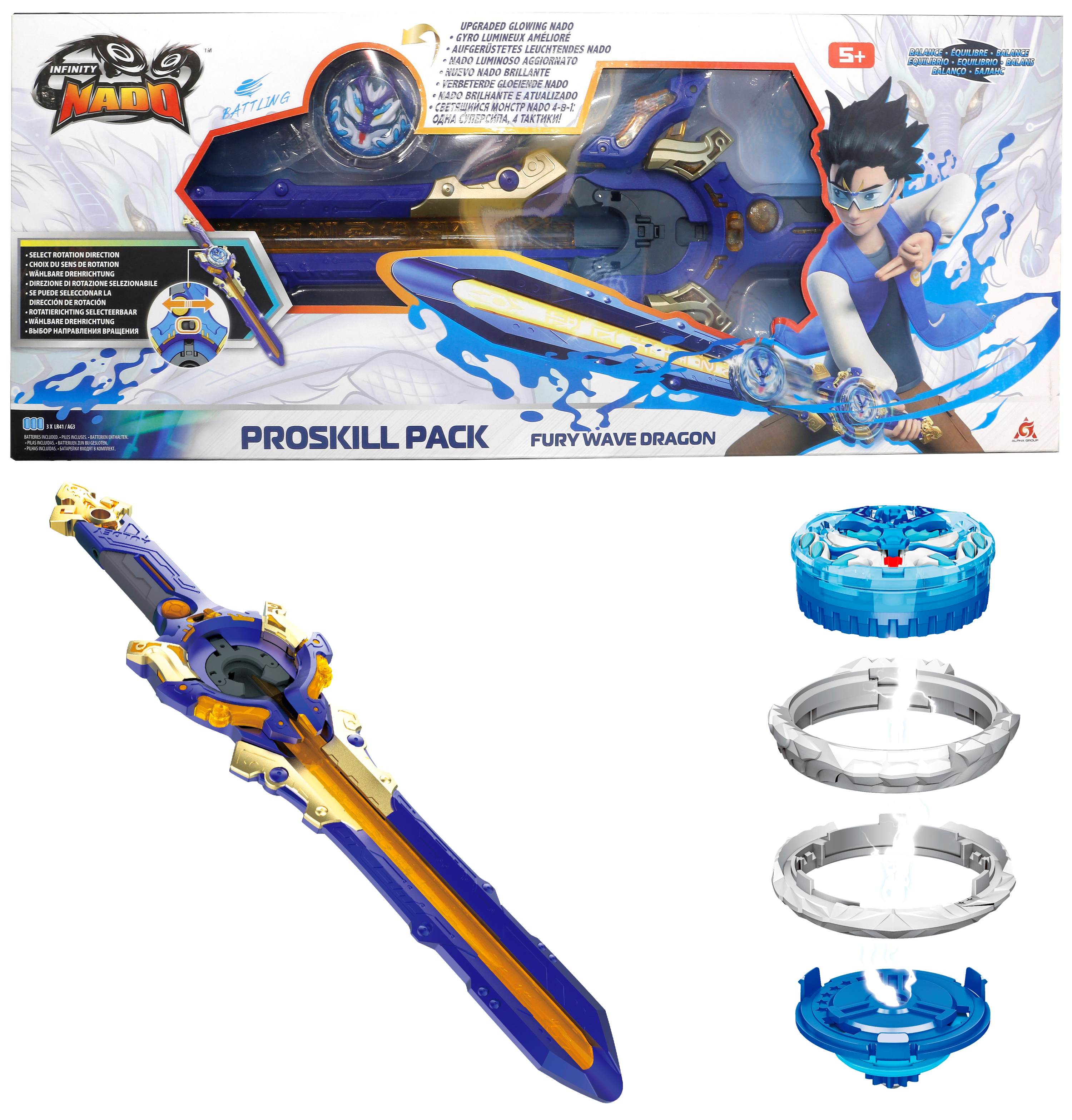 Infinity Nado Дзиґа VI Proskill Pack Лютий Дракон (Fury Wave Dragon)