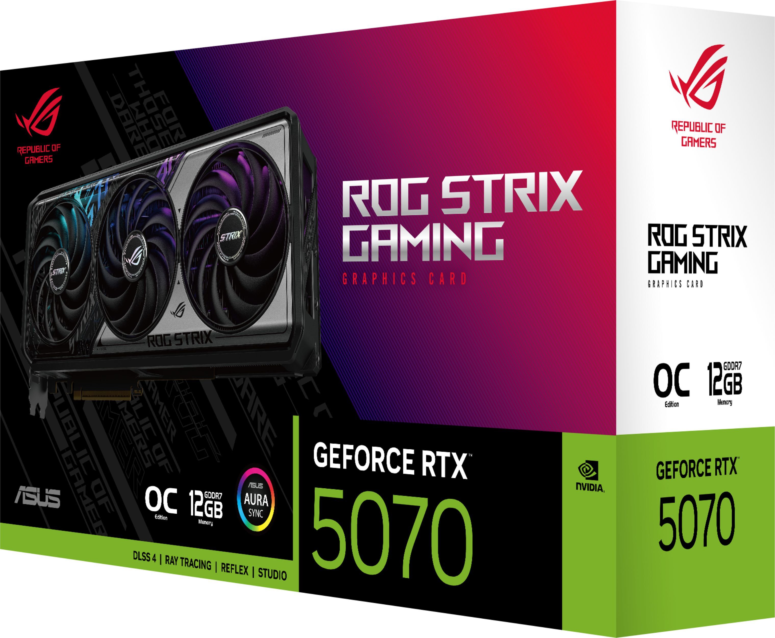 ASUS Відеокарта GeForce RTX 5070 12GB GDDR7 OC ROG-STRIX-RTX5070-O12G-GAMING