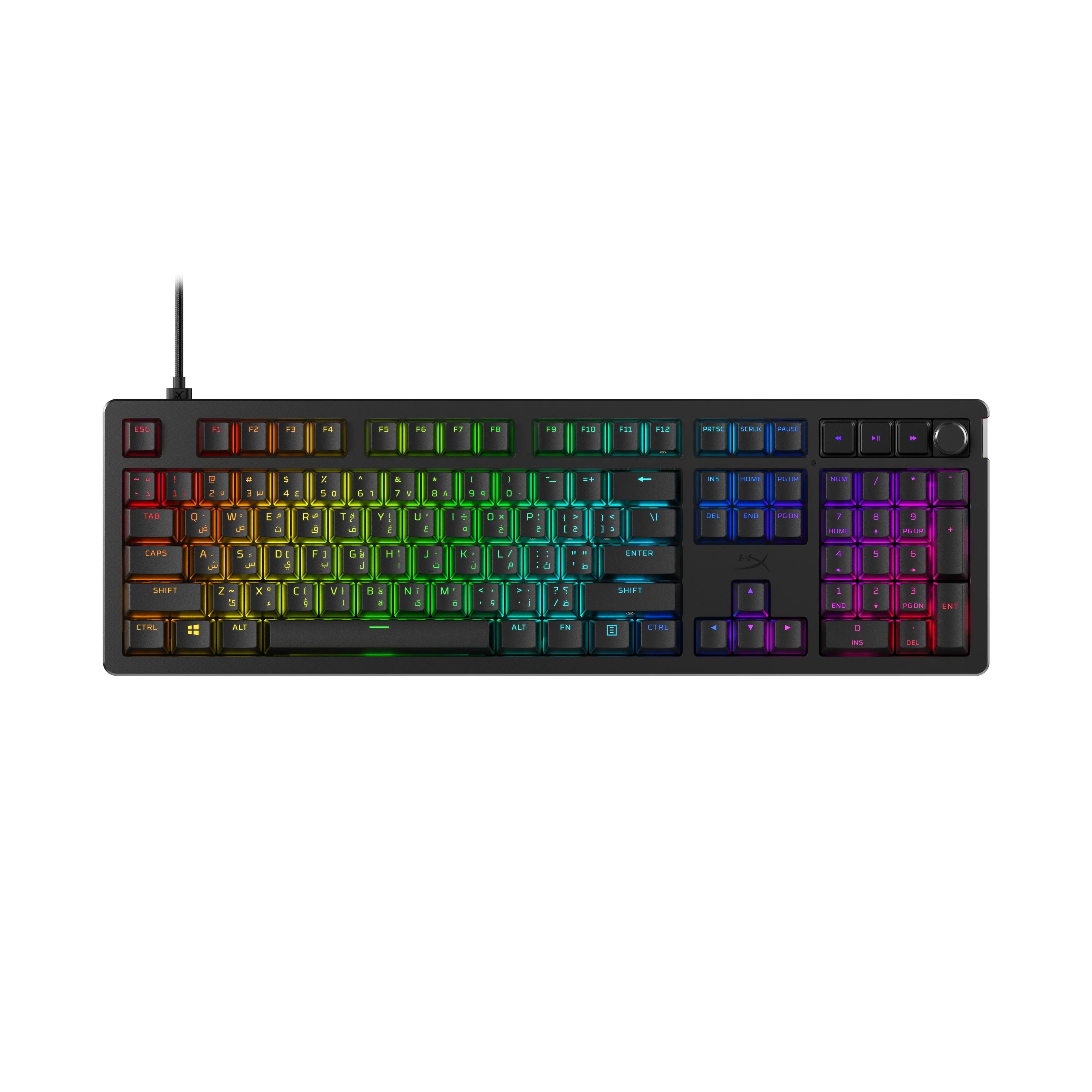HyperX Клавіатура механічна Alloy Rise 106key, Red, USB-A, EN/UA, RGB, чорний