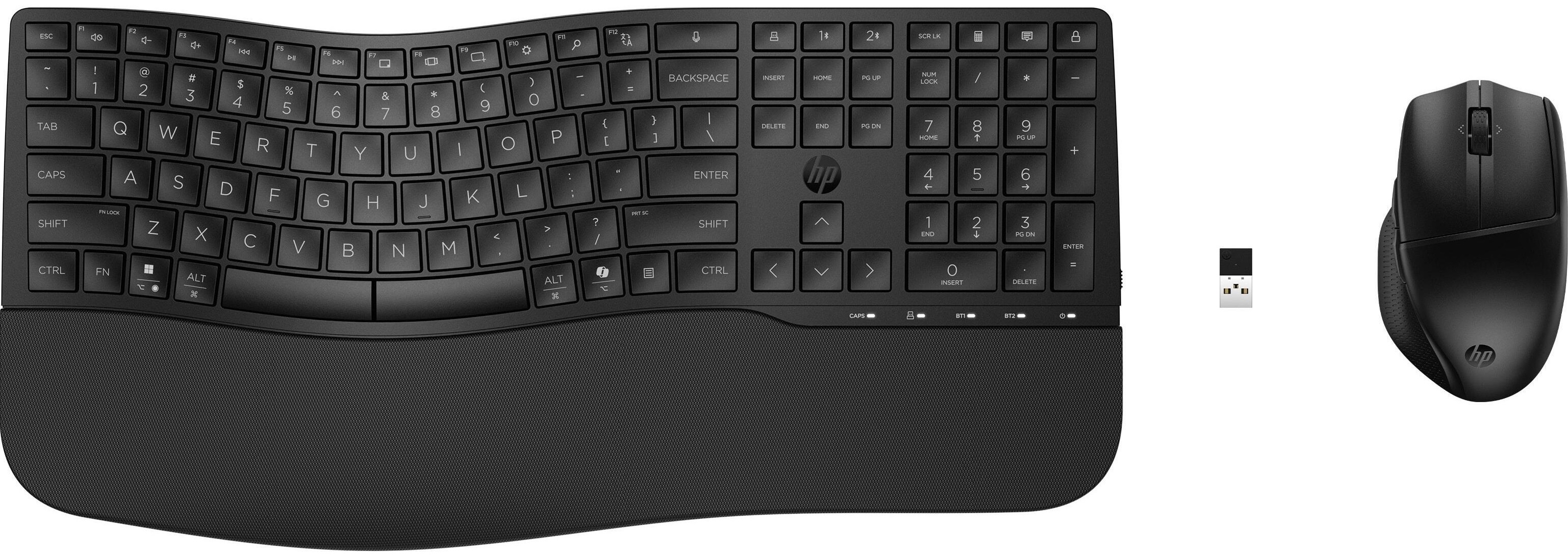 HP Комплект клавіатура та миша НР 680 Comfort Dual-Mode, BT, EN/UK, чорний