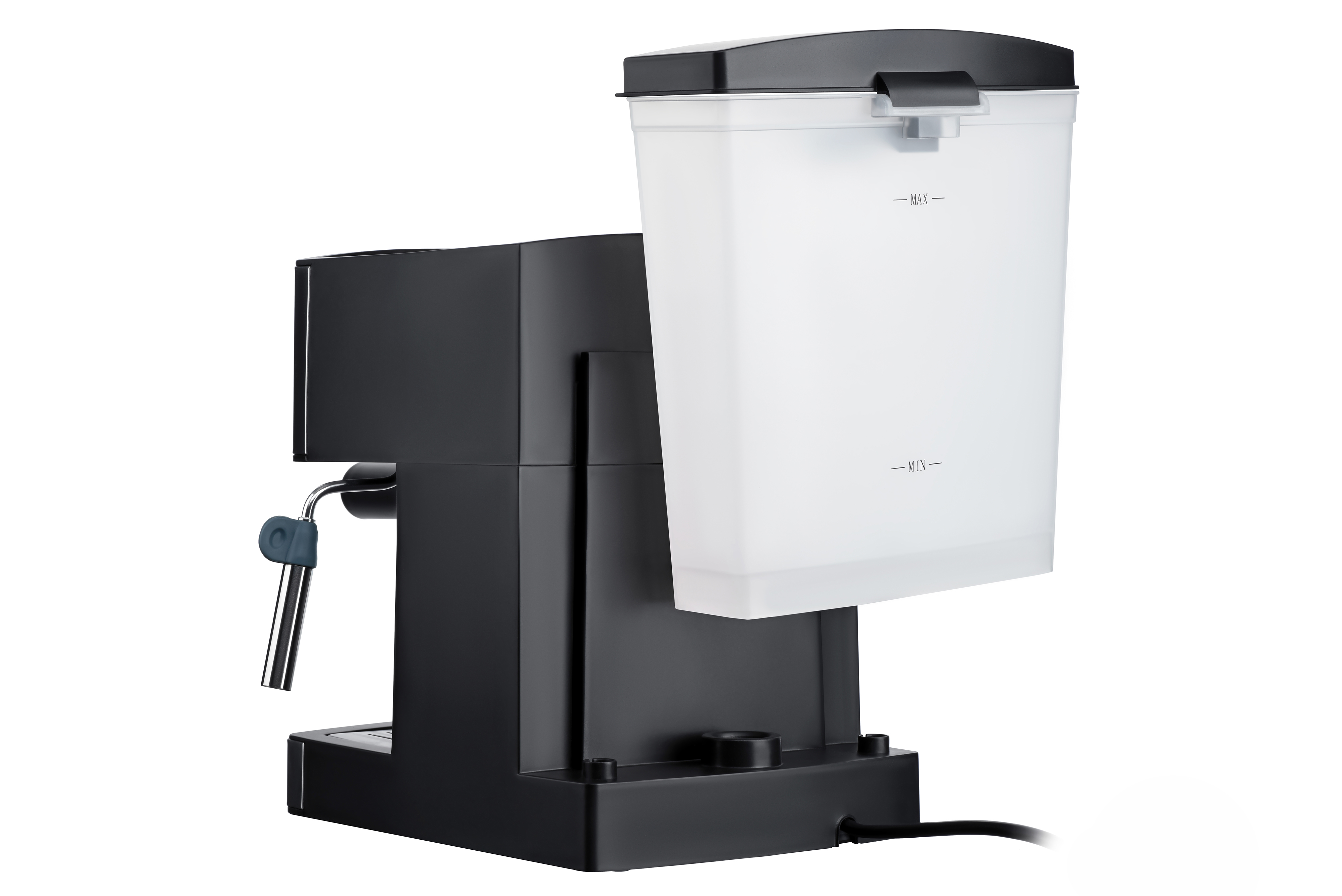 ARDESTO Кавоварка ріжкова Steel Collection 1.6л, мелена, ручний капучинатор, сріблясто-чорний