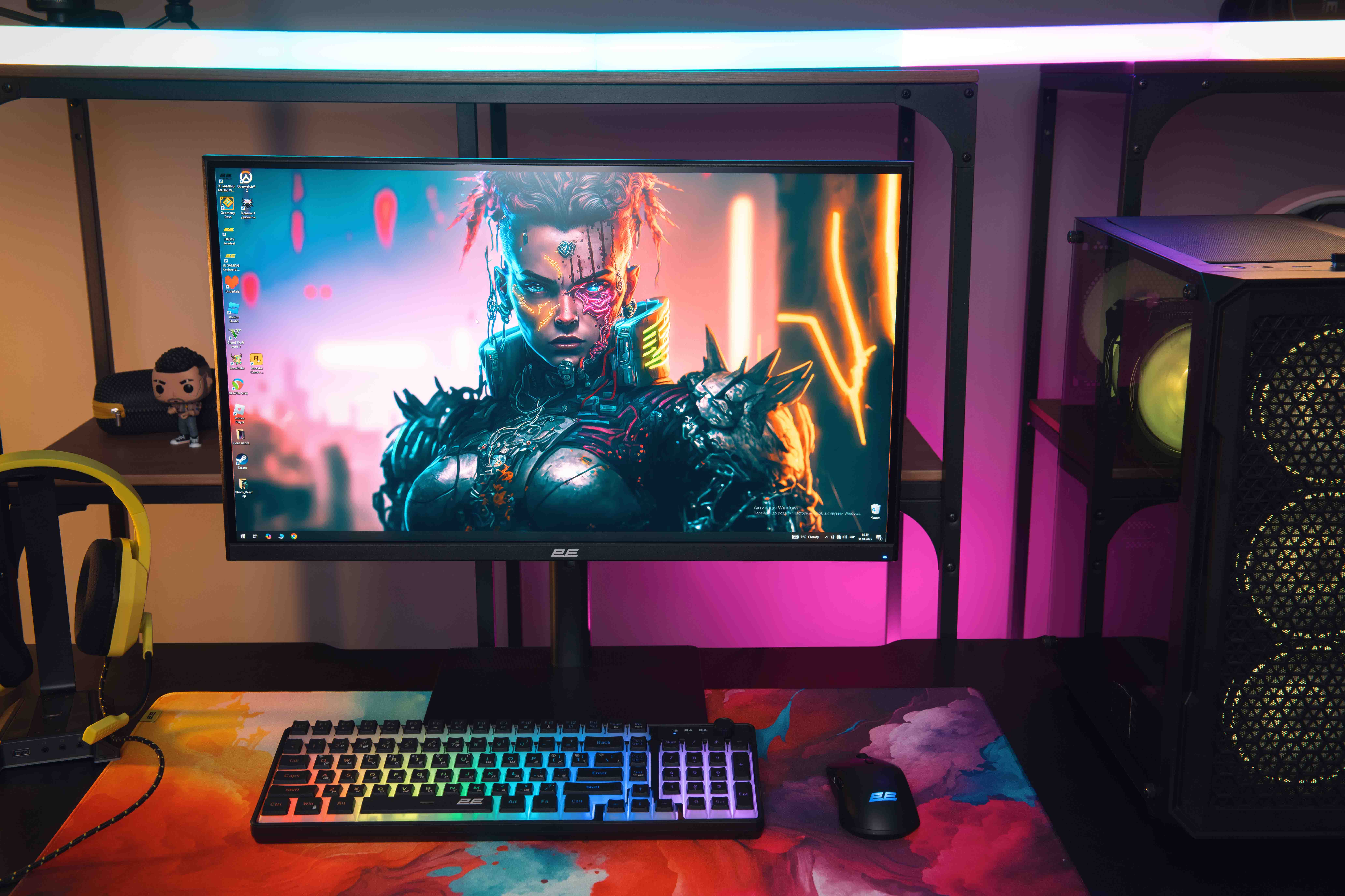 2E Монітор 27` H2724B D-Sub, HDMI, DP, IPS, 2560x1440, 100Hz, FreeSync