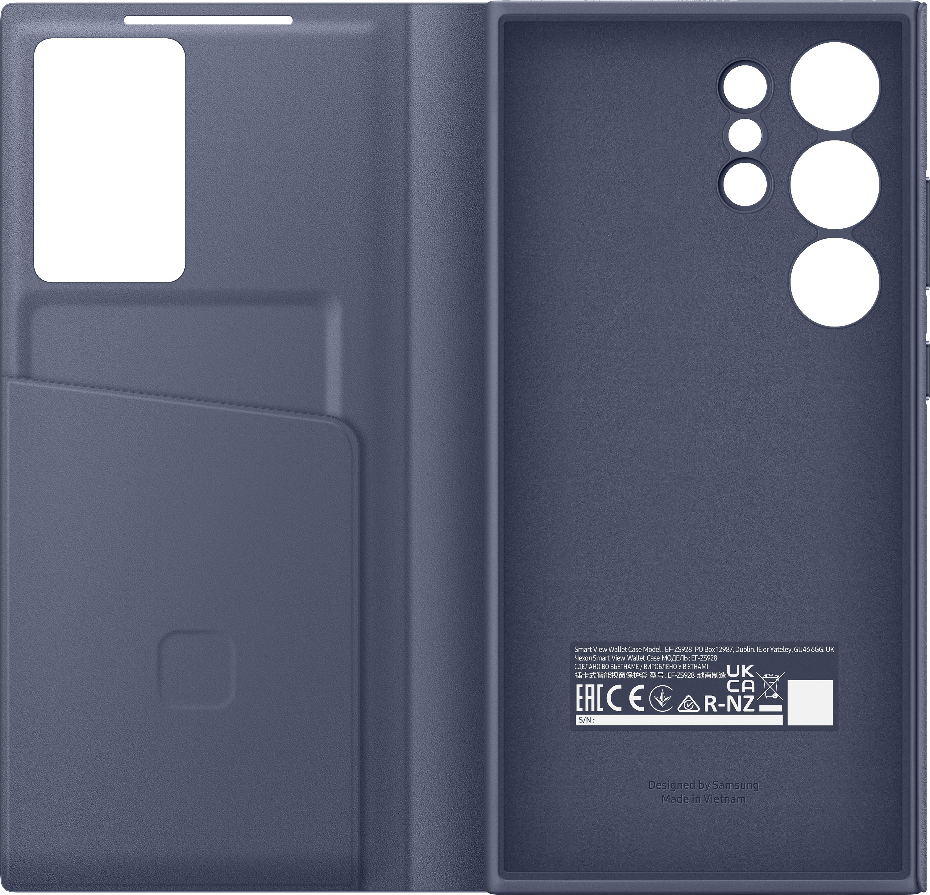 Samsung Чохол для Galaxy S24 Ultra (S928), Smart View Wallet Case, фіолетовий