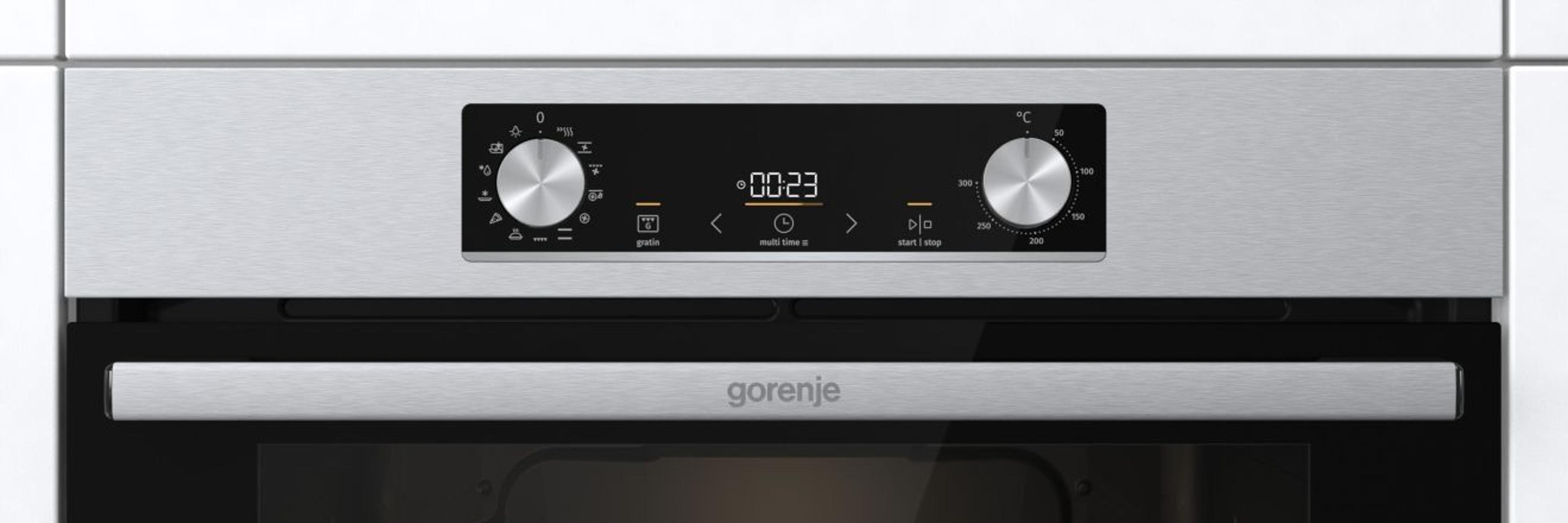 Gorenje Комплект (духовка + поверхня склокераміка BO6737E02X -нерж + ECT41SC- чорна), 738881