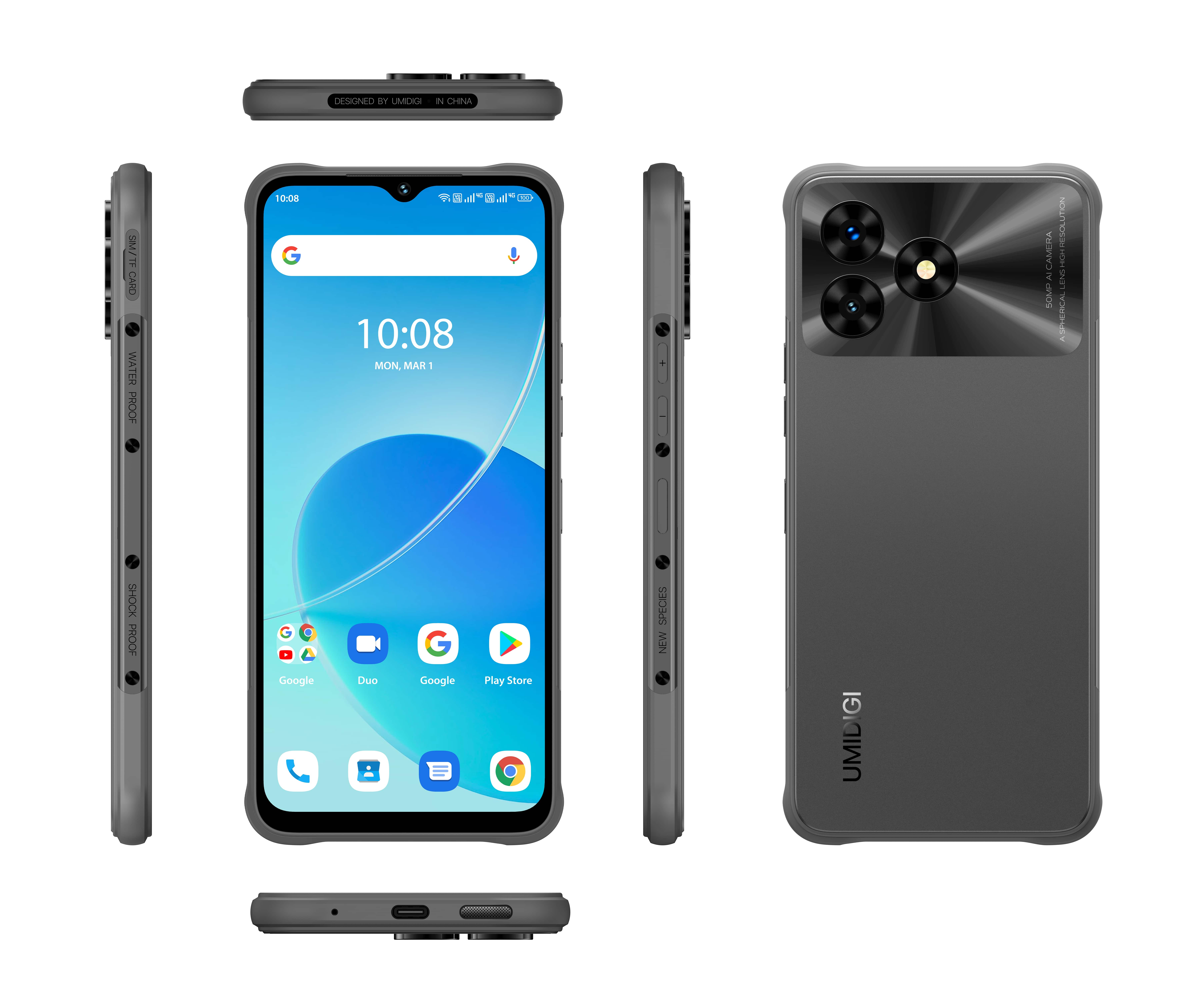 UMIDIGI Смартфон G5 Mecha (RP08) 6.6" 8/128ГБ, 2SIM, 6000мА·год, сірий