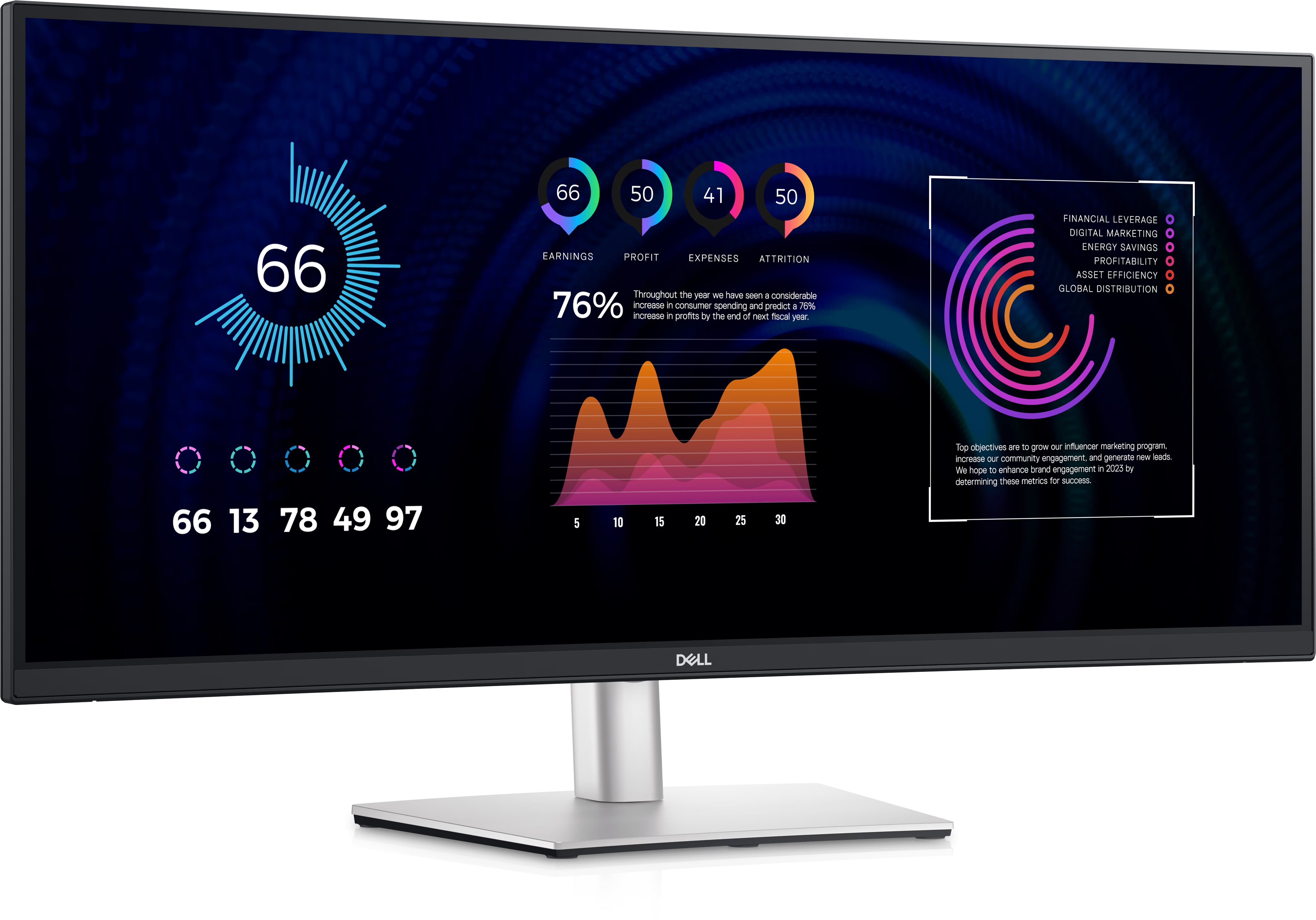 Dell Монітор 34" P3424WE HDMI, DP, USB-C, RJ-45, IPS, 3440x1440, 21:9, sRGB 99%, CURVED, HAS