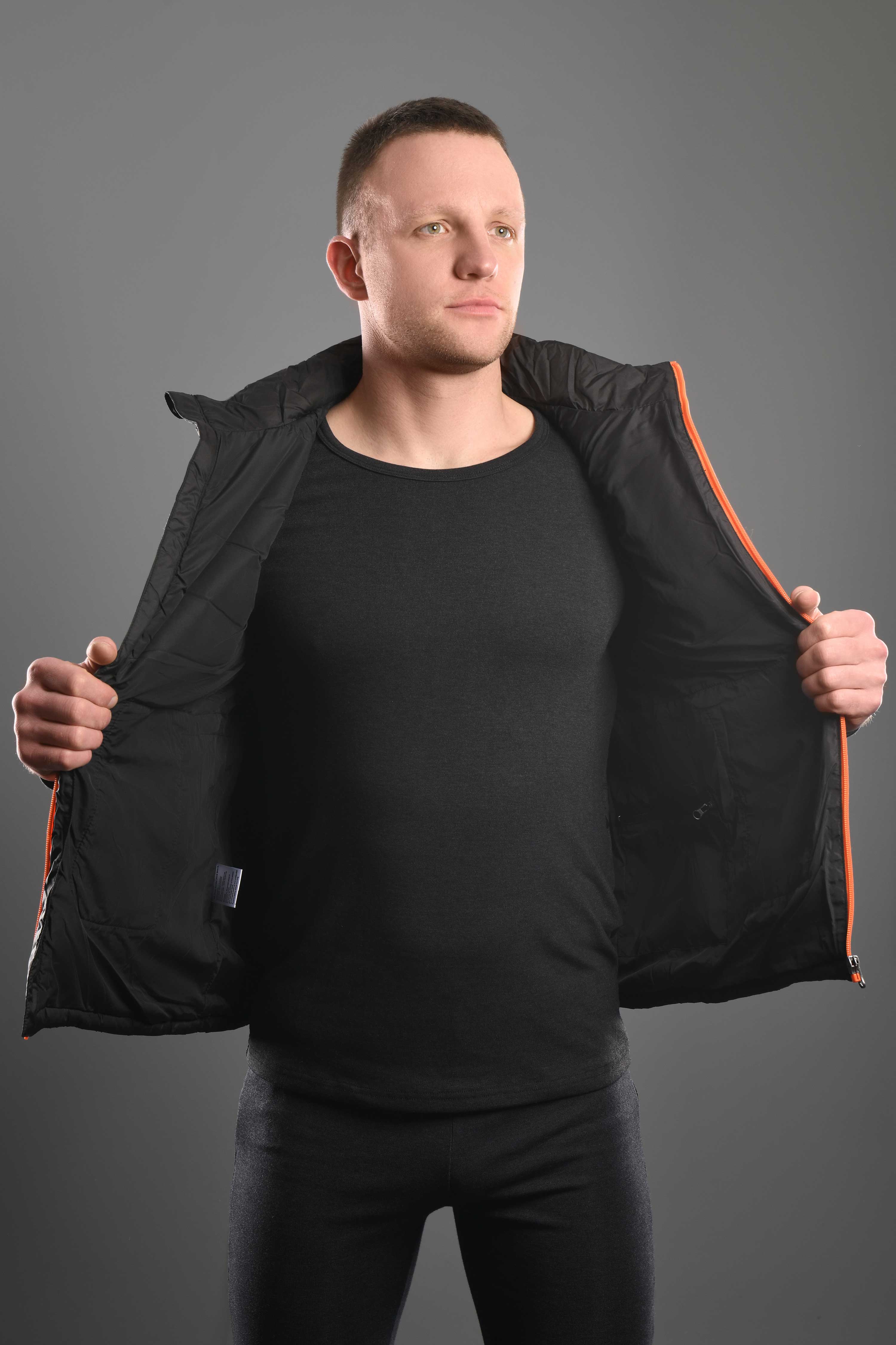 2E Tactical Жилет з підігрівом Heat Power Plus Black з капюшоном, розмір L