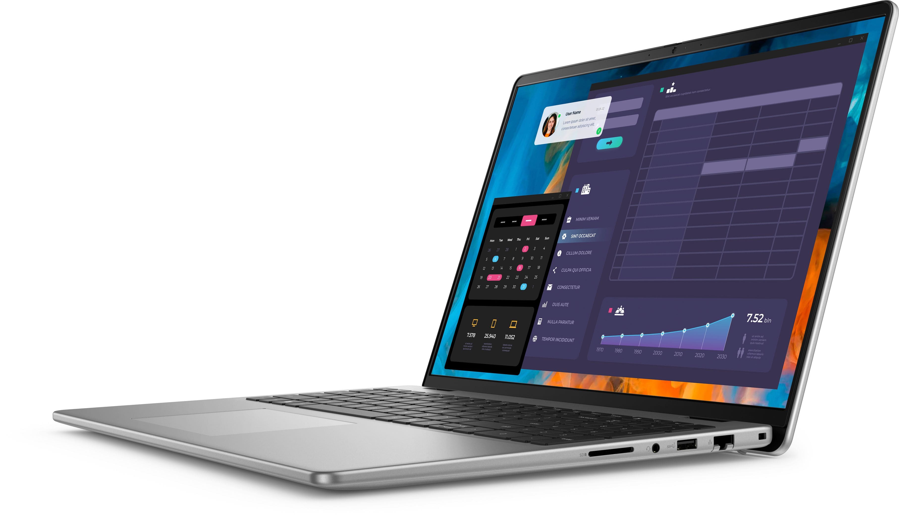 Dell Ноутбук Vostro 5640 16" FHD + AG, Intel 5 120U, 16GB, F512GB, UMA, Win11P, сірий