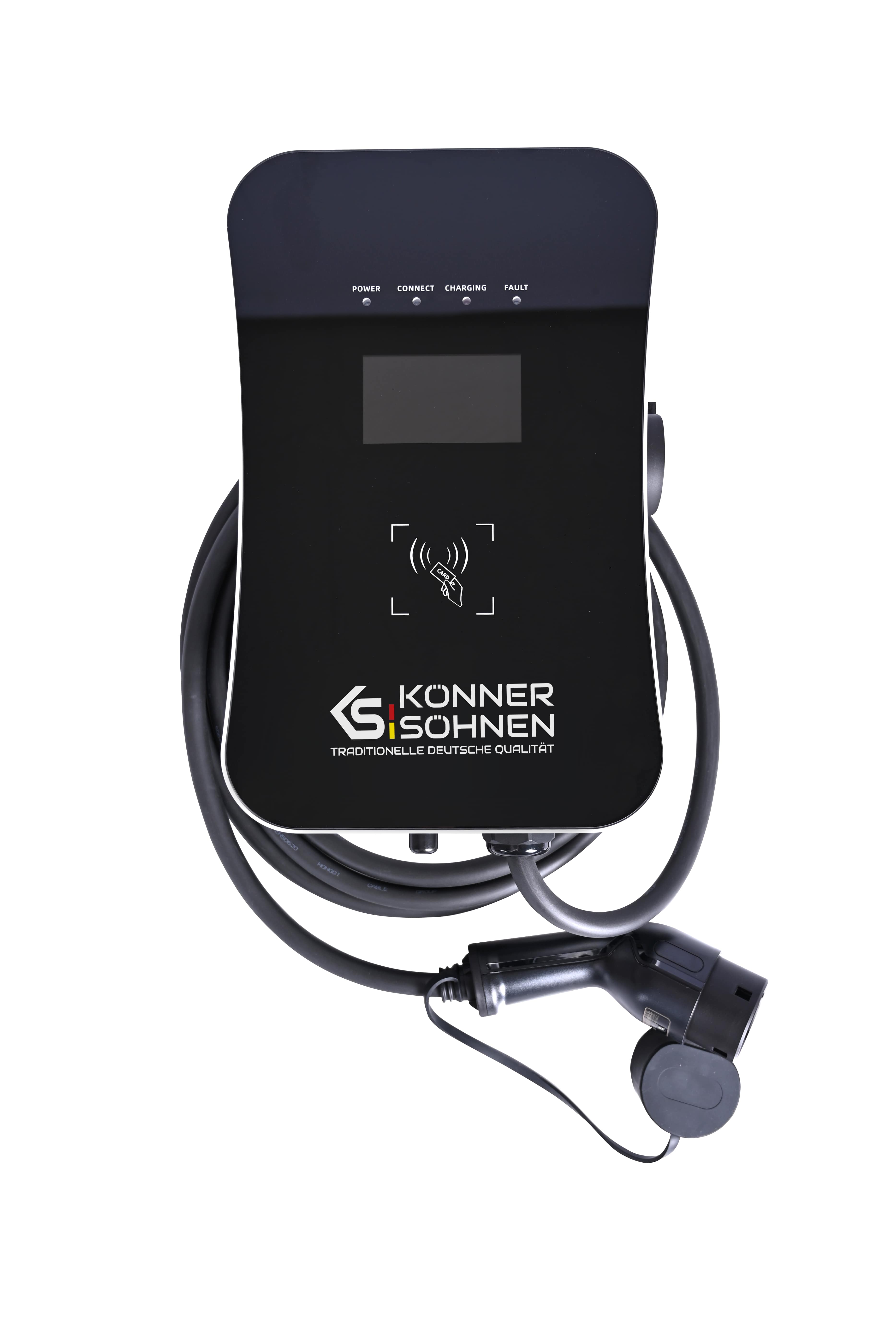 Könner & Söhnen Станція заряджання електромобілів KS X32/1, 230В, 32А, 7кВт, Type 2, IP54, 12кг