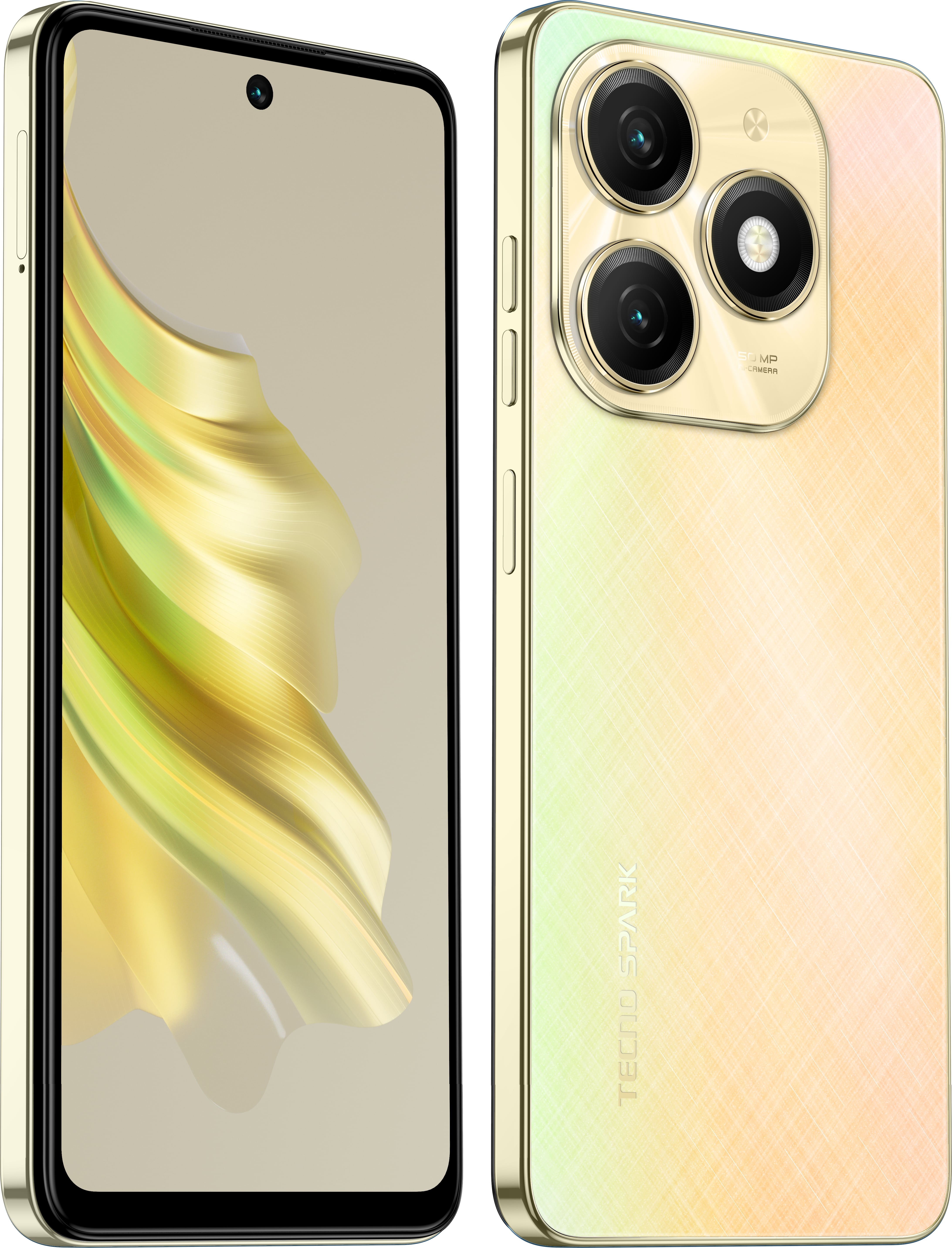 TECNO Смартфон Spark 20 (KJ5n) 6.56" 8/256ГБ, 2SIM, 5000мА•год, Neon Gold