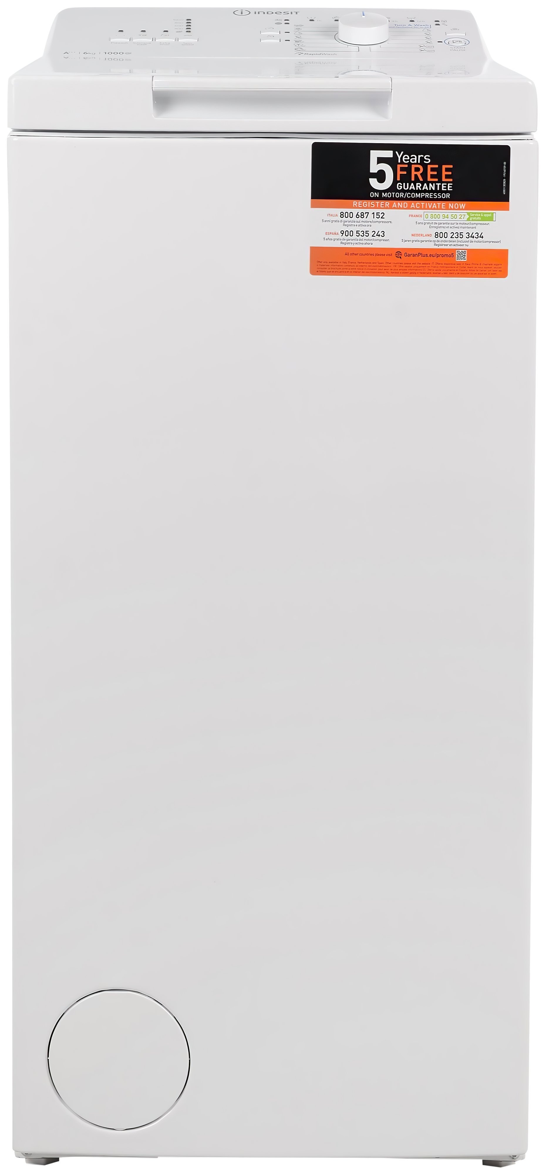 Indesit Пральна машина з верт. завант. BTWA61053EU
