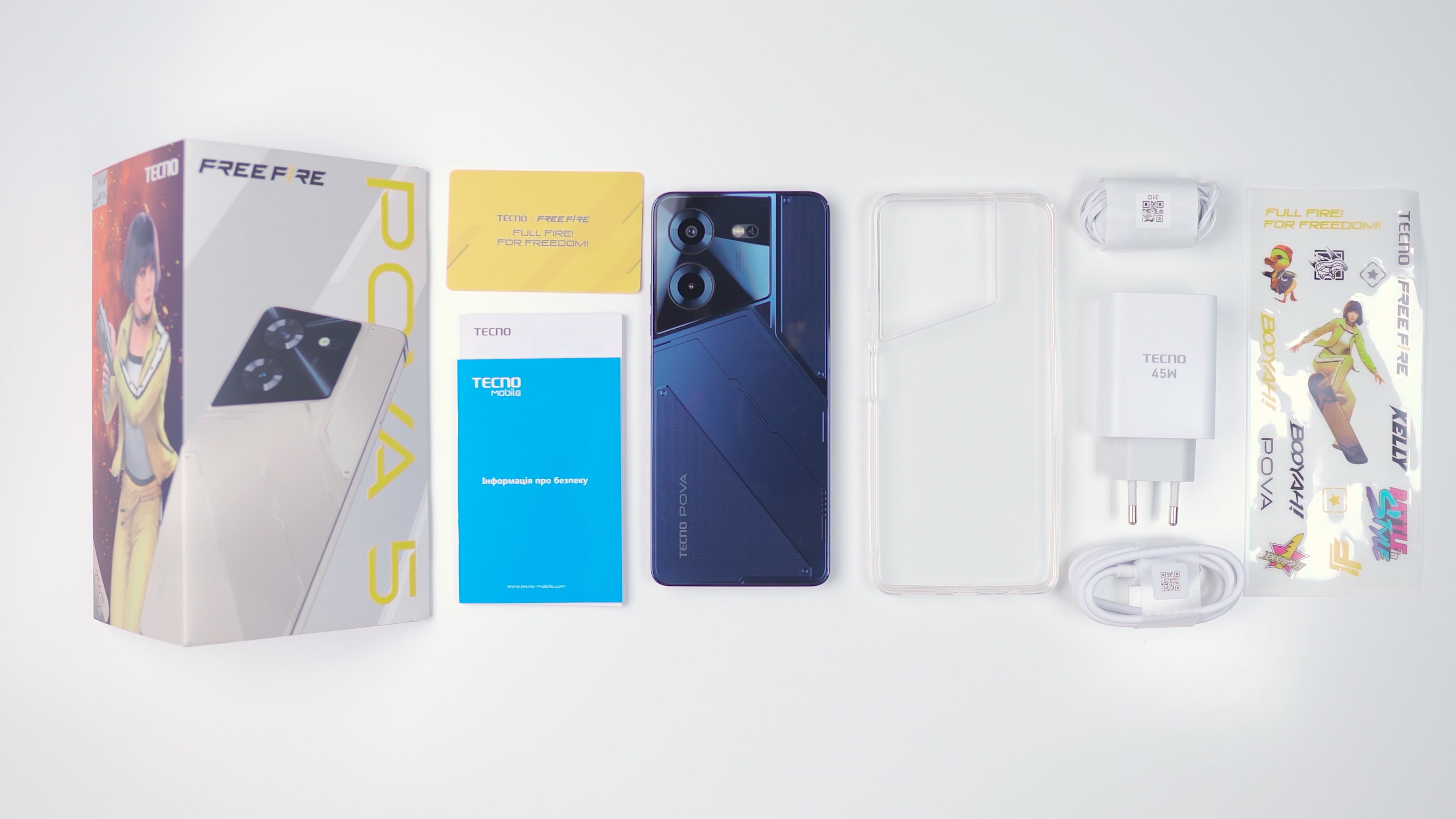TECNO Смартфон POVA 5 (LH7n) 6.78` 8/256GB, 2SIM, 6000mAh, Hurricane Blue