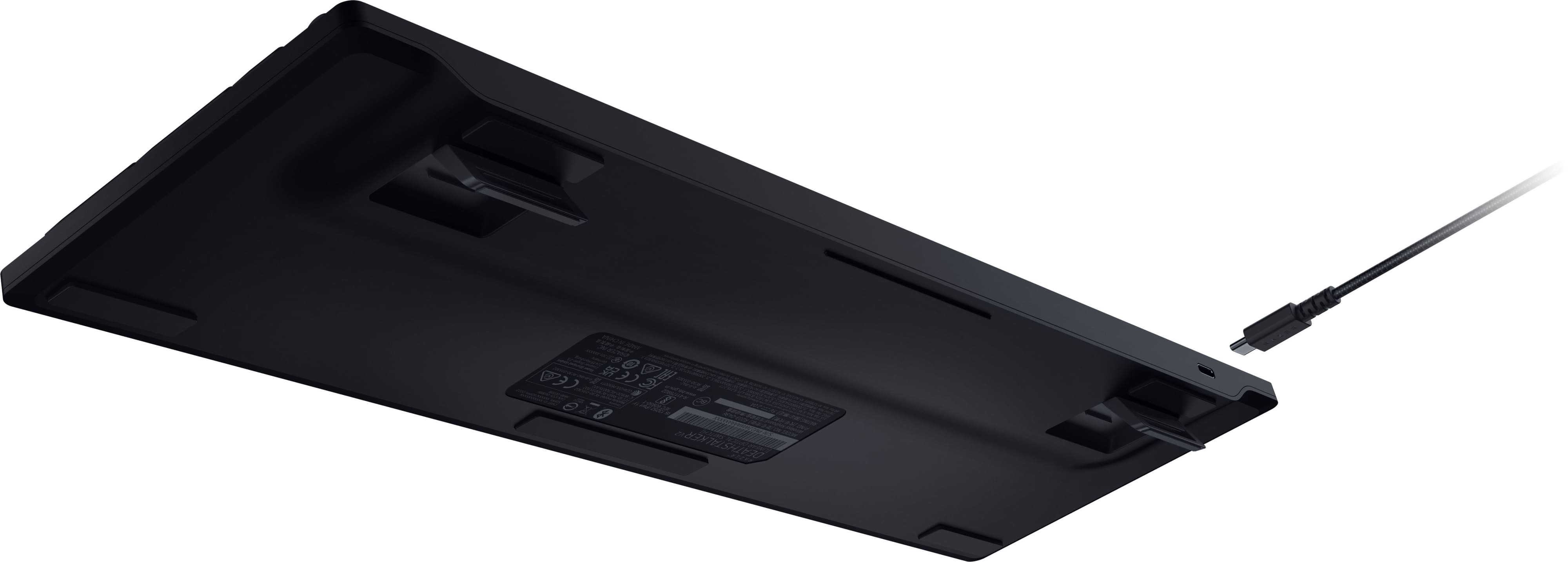 Razer Клавіатура механічна DeathStalker V2 105key, Red Switch, USB-A, EN/RU, RGB, чорний