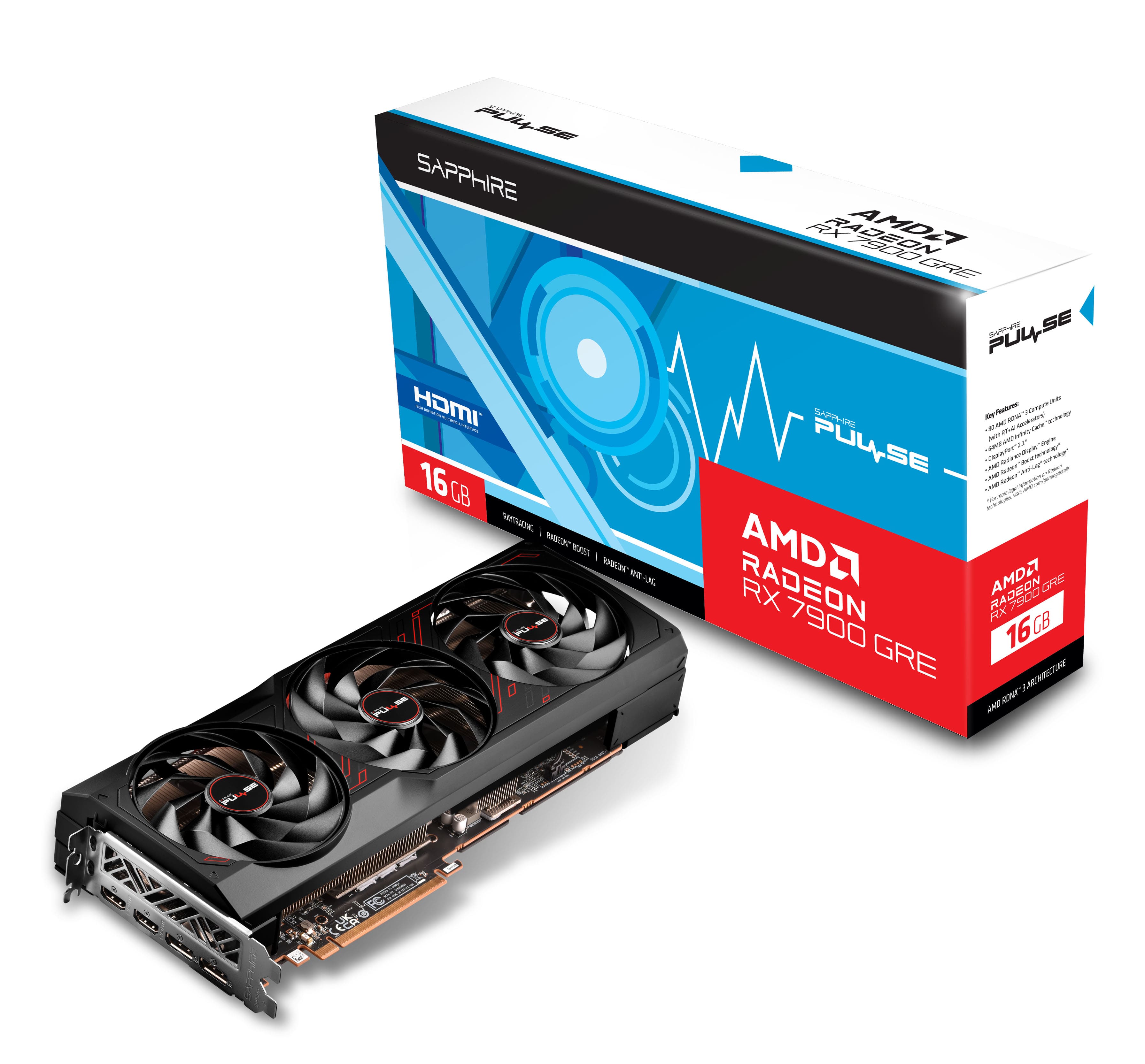 SAPPHIRE Відеокарта Radeon RX 7900 GRE 16GB GDDR6 PULSE GAMING OC