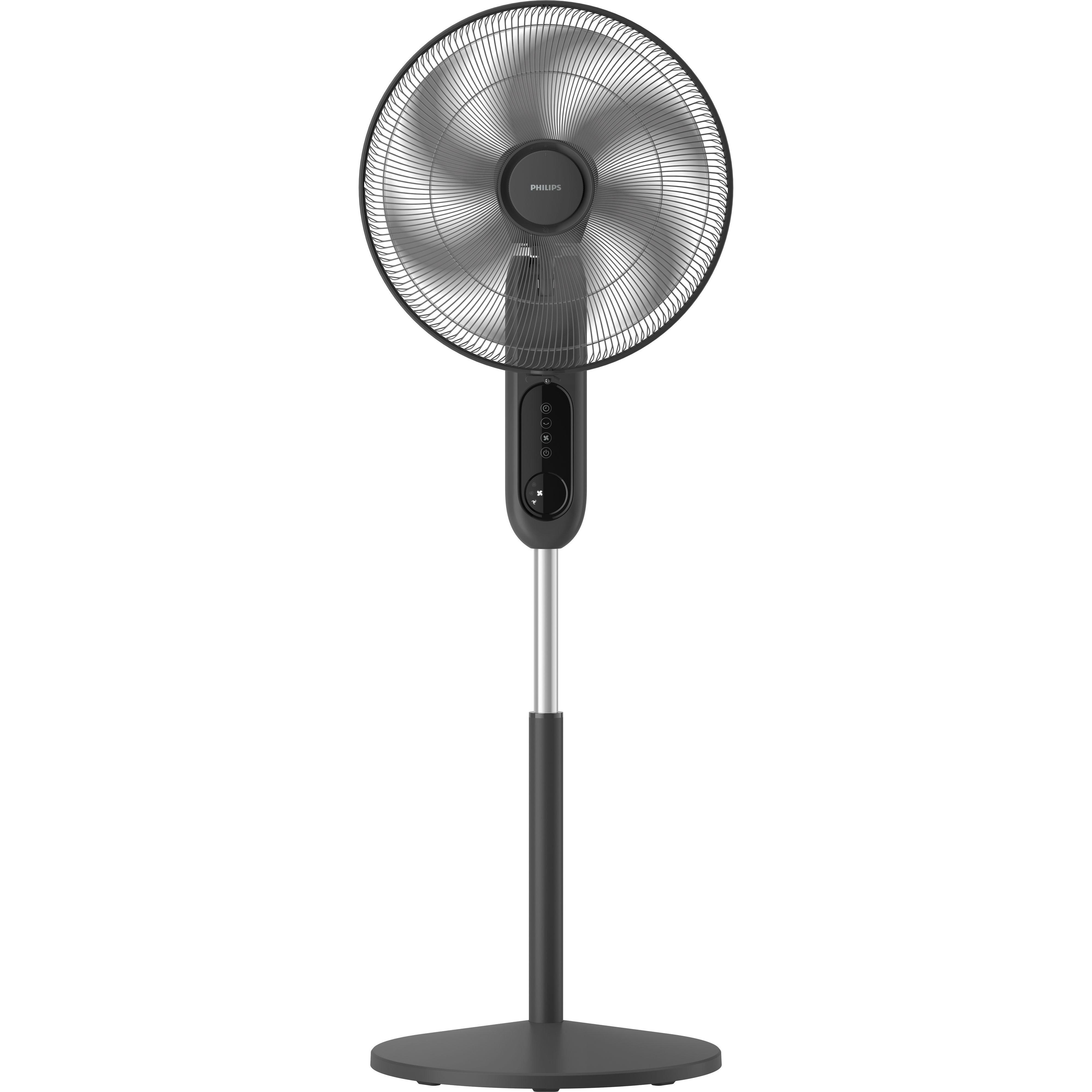 Philips Вентилятор підлоговий Series 1001, 45см, 47Вт, пульт ДК, опора кругла, ароматерапія, чорний