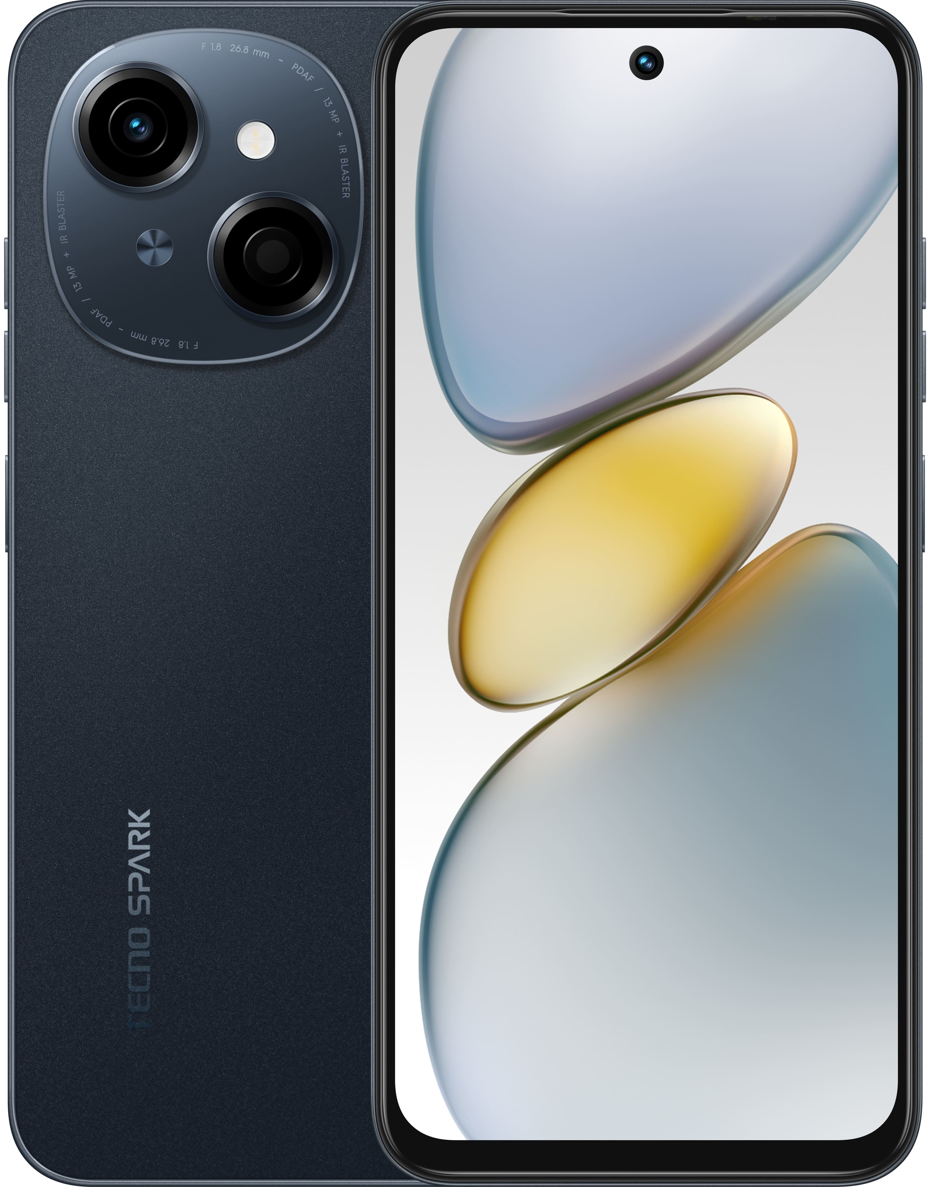 TECNO Смартфон Spark Go 1 (KL4) 6.67" 3/128ГБ, 2SIM, 5000мА•год, Startrail Black