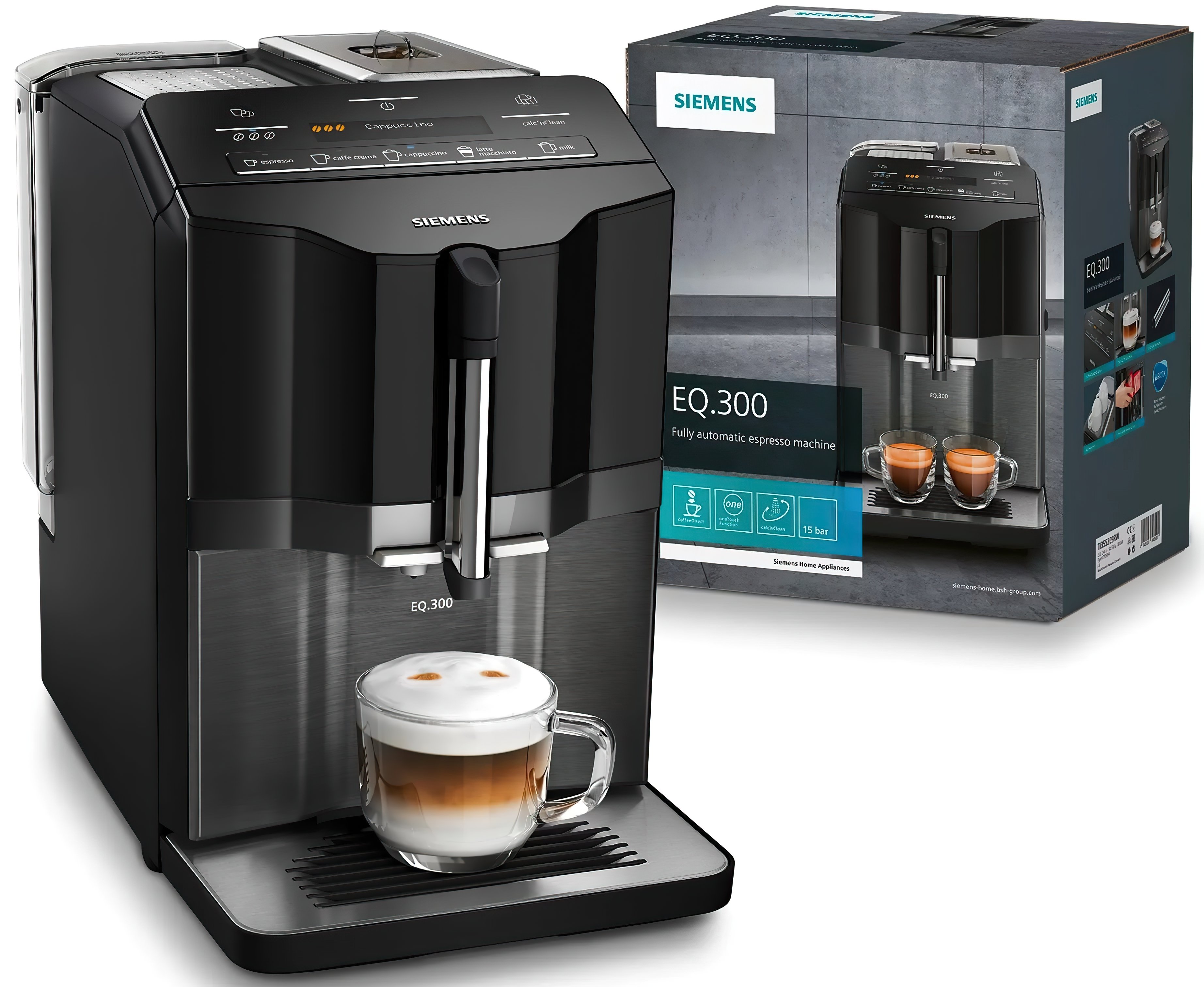 Siemens Кавомашина 1.4л, зерно+мелена, автомат.капуч