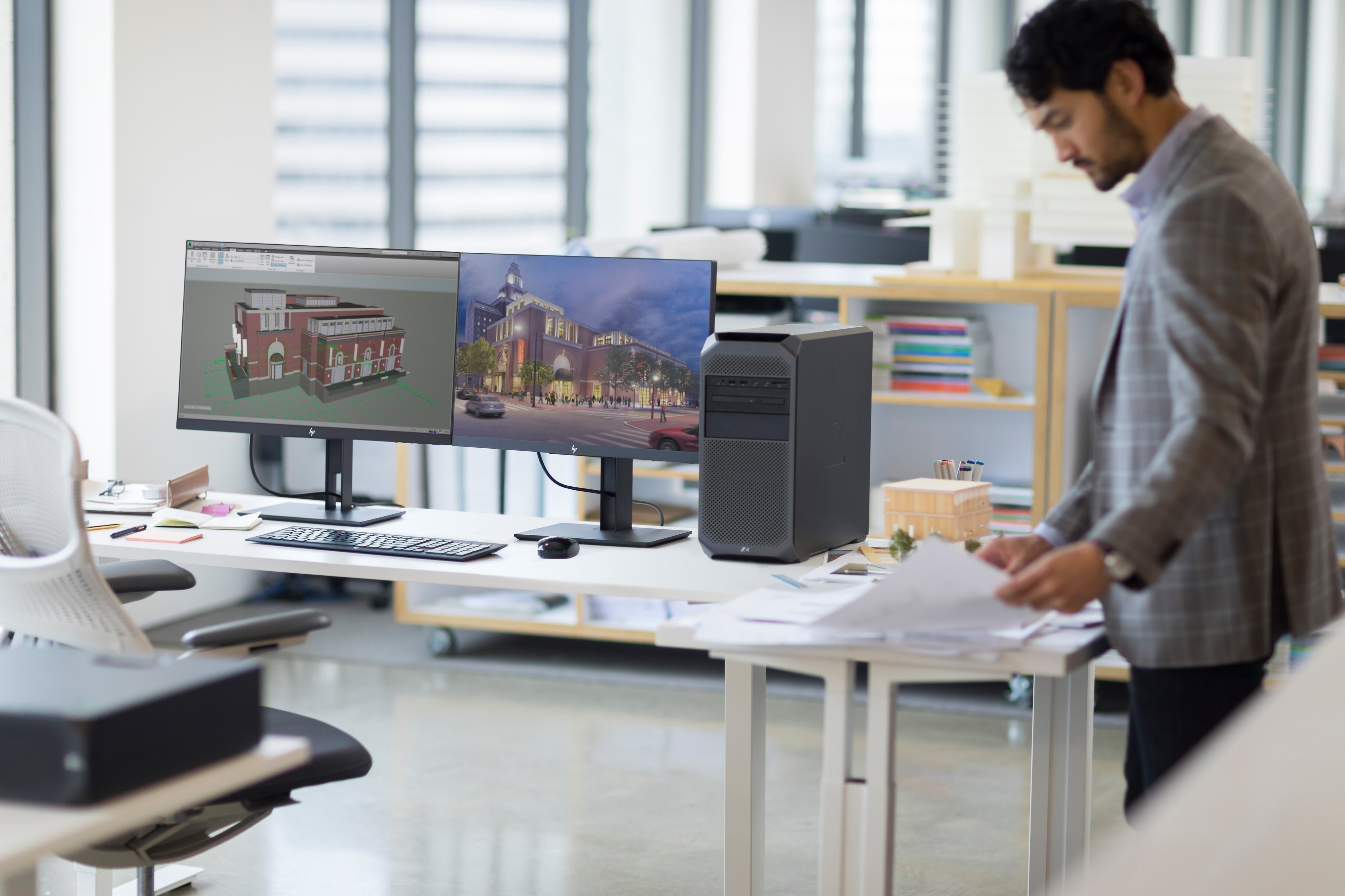 HP Робоча станція Z4, Intel W-2223, 16GB, F512GB, ODD, no video, кл+м, Win11P