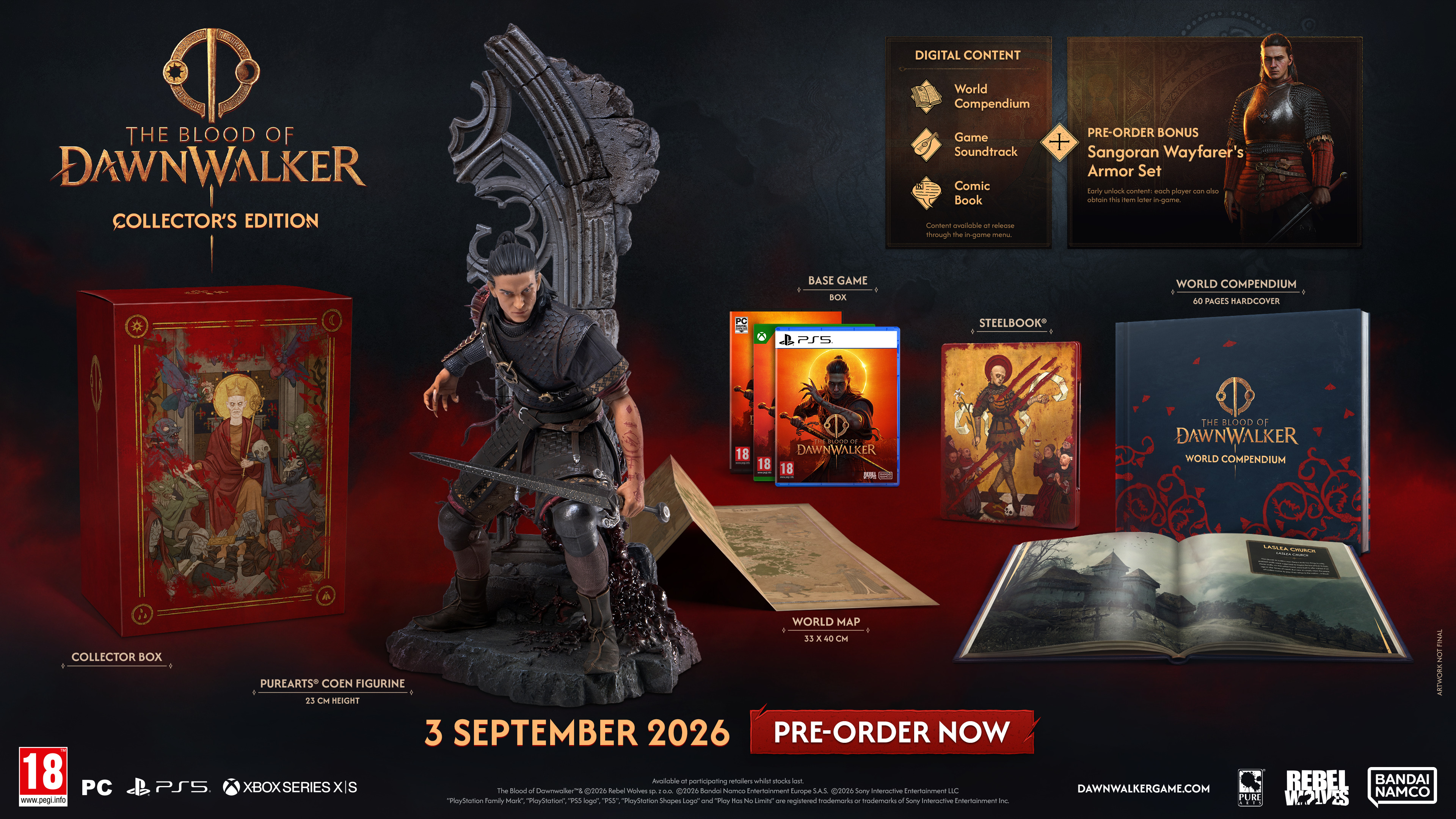 Games Software Гра PS5 консольна The Blood of Dawnwalker Collectors Edition, BD диск