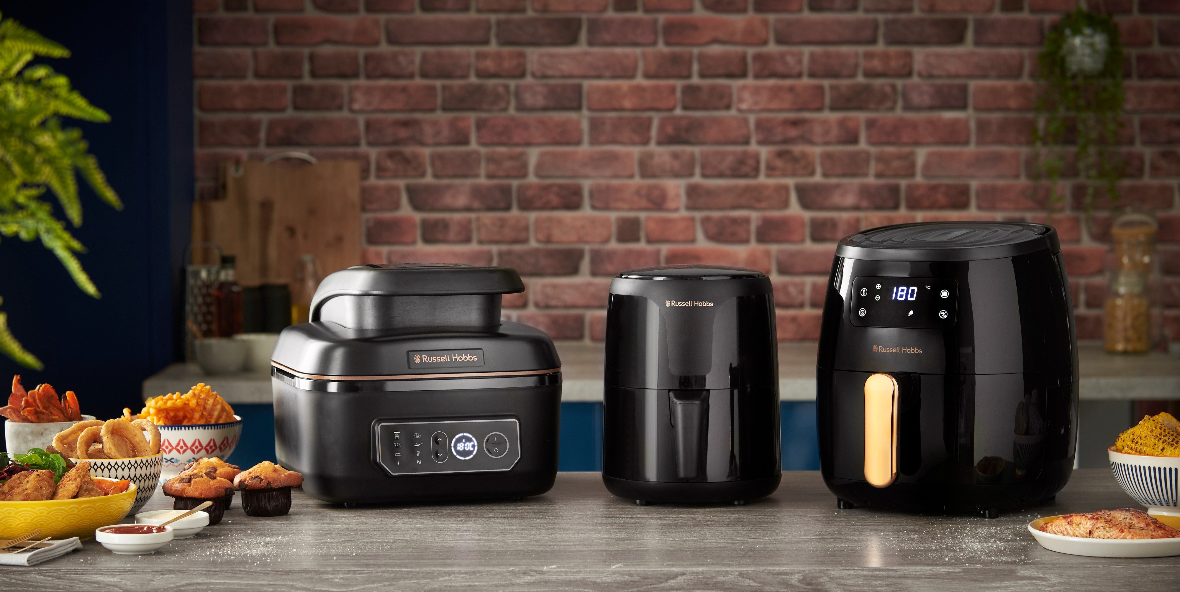 Russell Hobbs Мультипіч SatisFry Air Small, 1100Вт, чаша-1.8л, сенсорне керув., алюміній/пластик,чорний