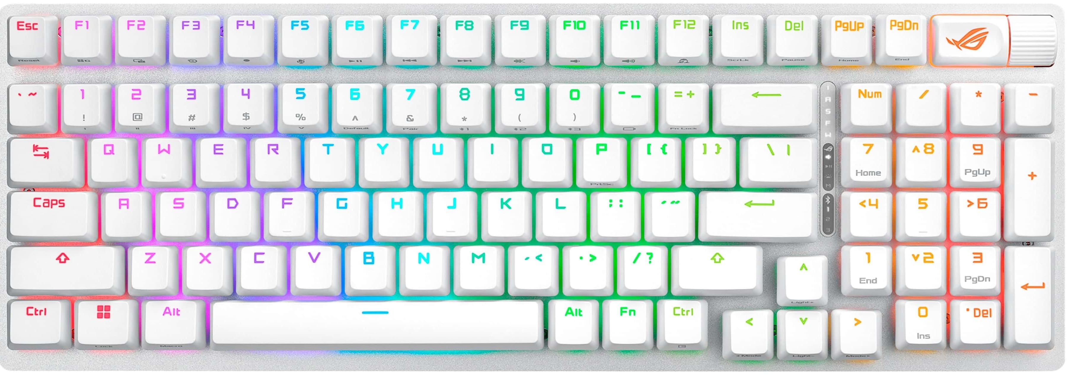 ASUS Клавіатура механічна ROG Strix Scope II, 96key, NX Snow, USB-A/WL/BT, EN, RGB, білий