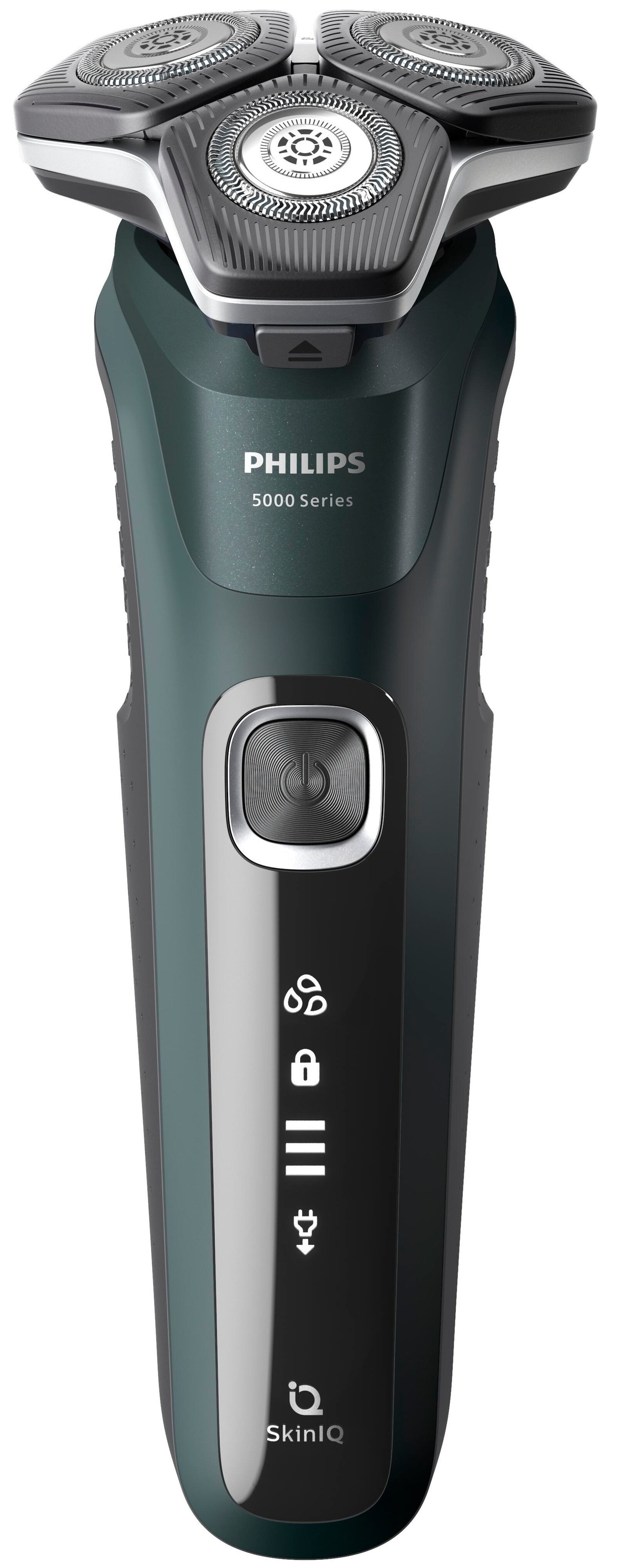 Philips Бритва електр. роторна Series 5000, 9Вт, бритв.головок-3, Li-Ion, сух.+волог., тример, чорно-зелений
