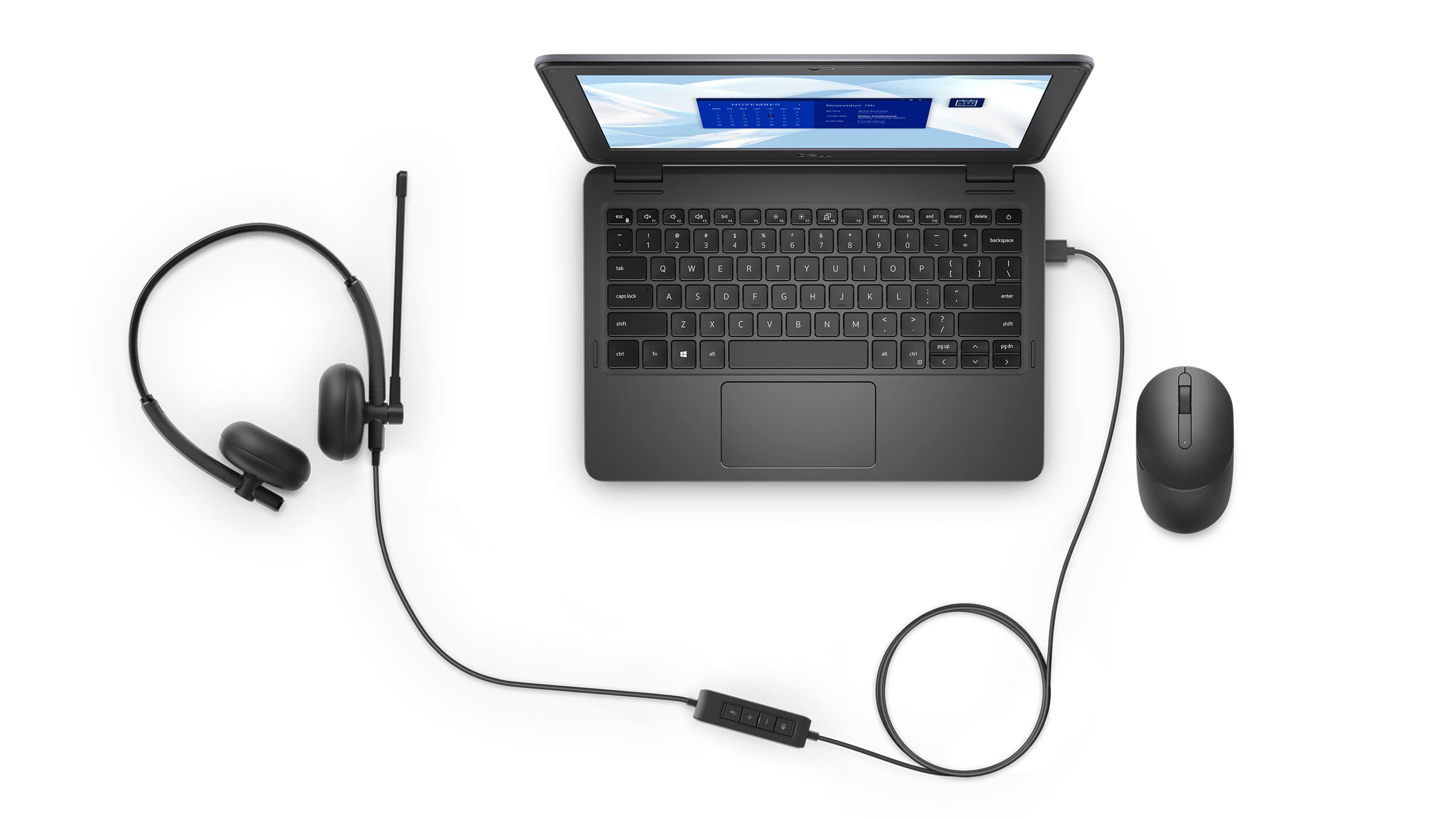 Dell Гарнітура Dell Wired Headset - WH125, чорний