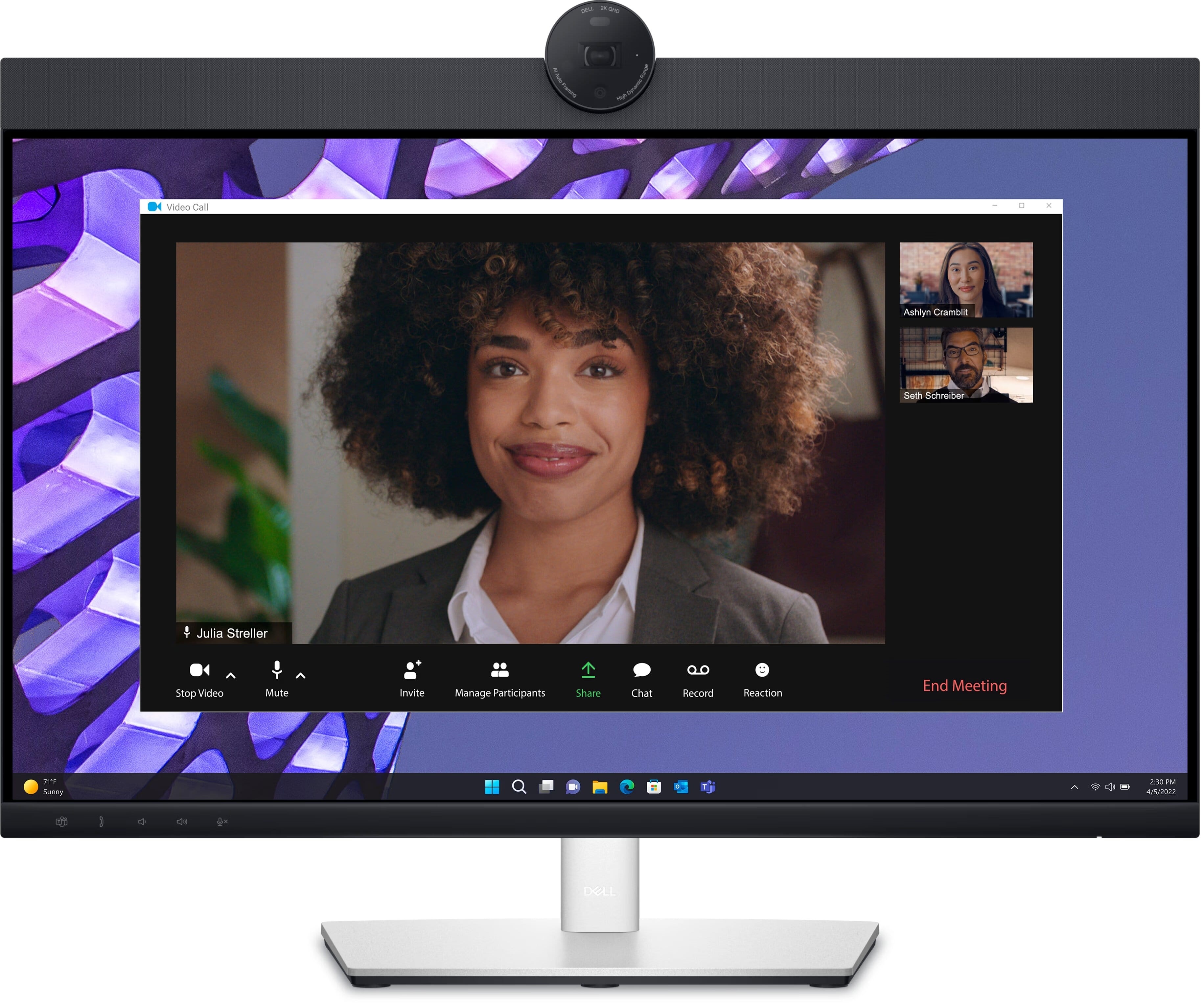 Dell Монітор 23.8" P2424HEB HDMI, DP, USB-C, RJ-45, MM, IPS, sRGB 99%, Pivot, Cam