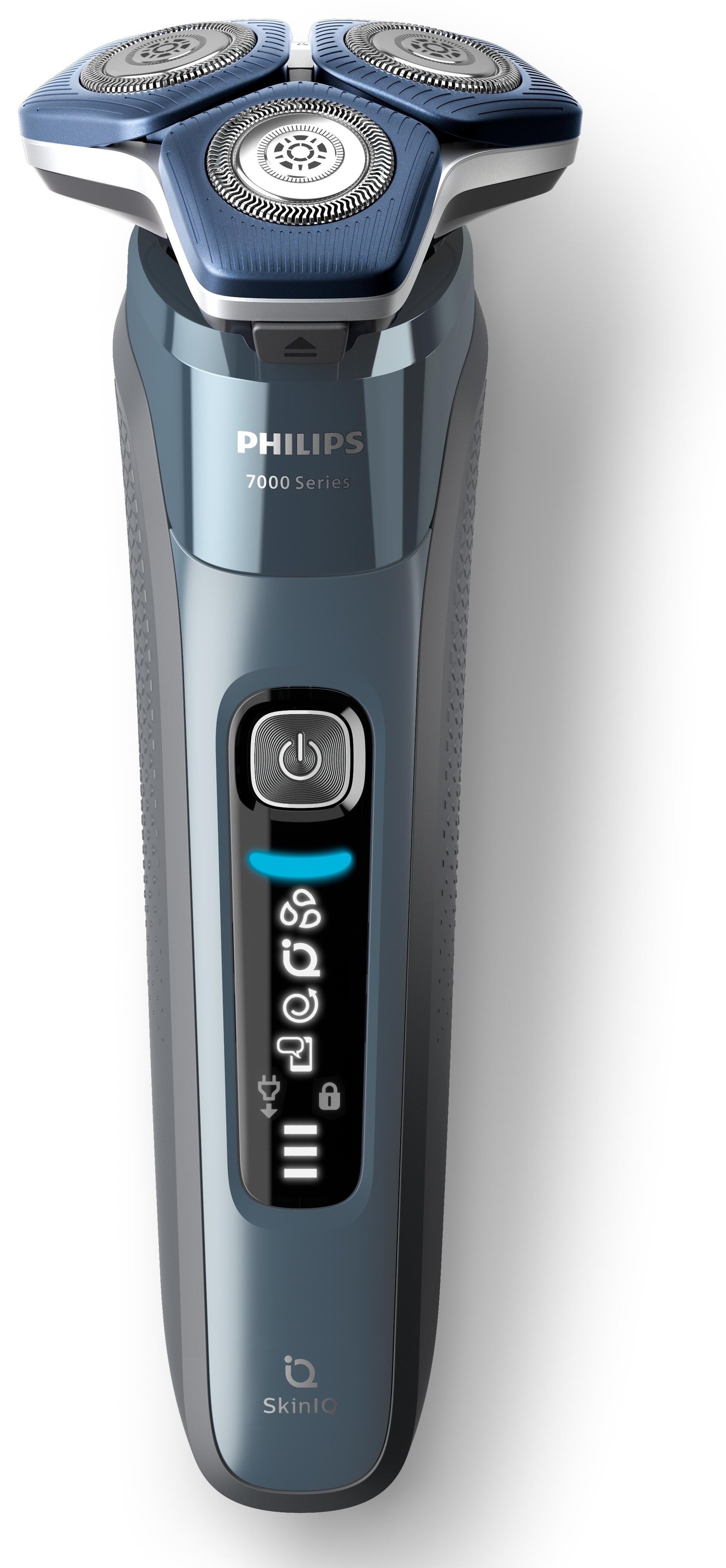 Philips Бритва електр. роторна Series 7000, 9Вт, бритв.головок-3, Li-Ion, сух.+волог., тример, чохол, Bt., сіро-синій