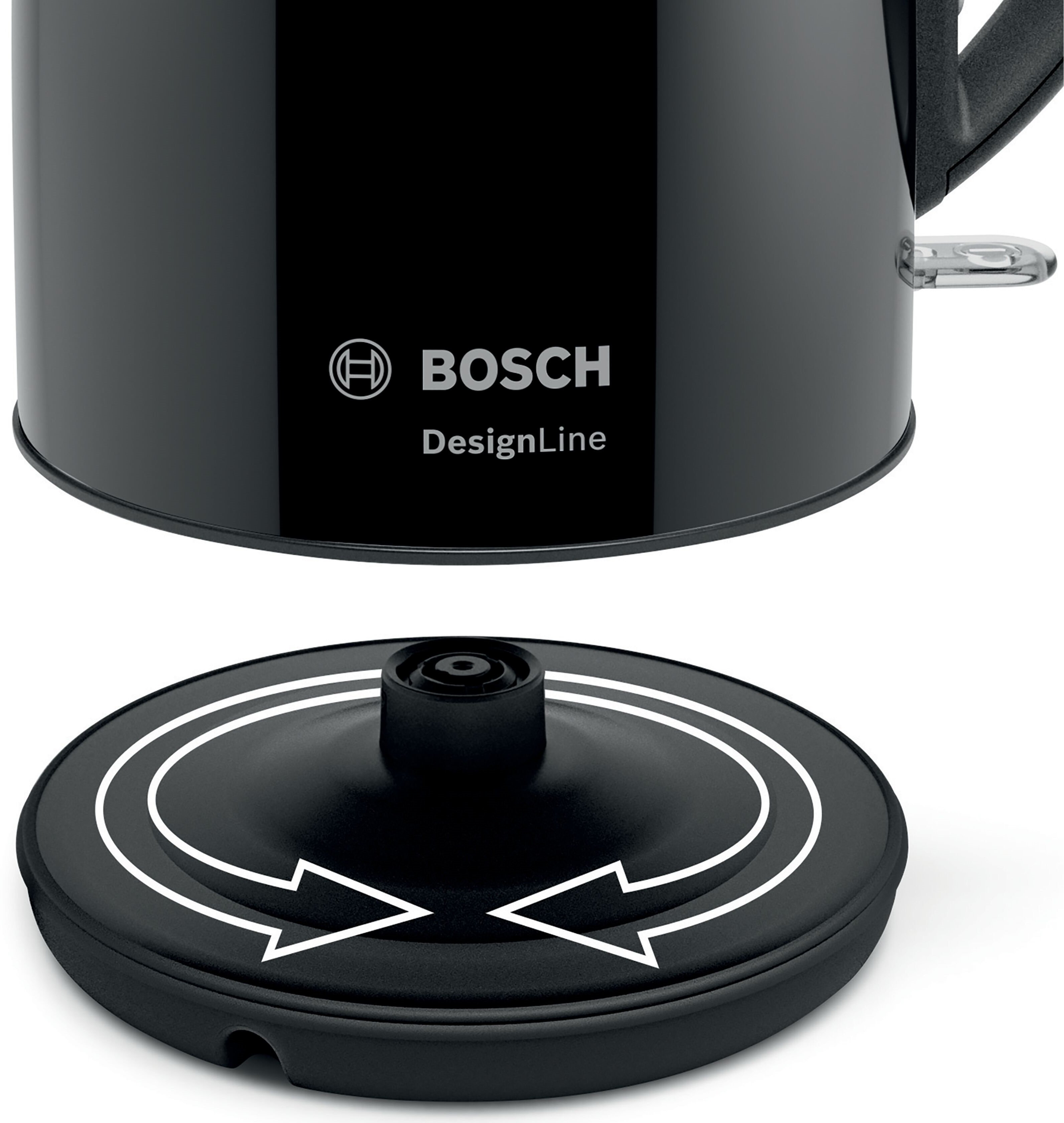 Bosch Електрочайник, 1.7л, метал, чорний Bosch Електрочайник, 1.7л, метал, чорний