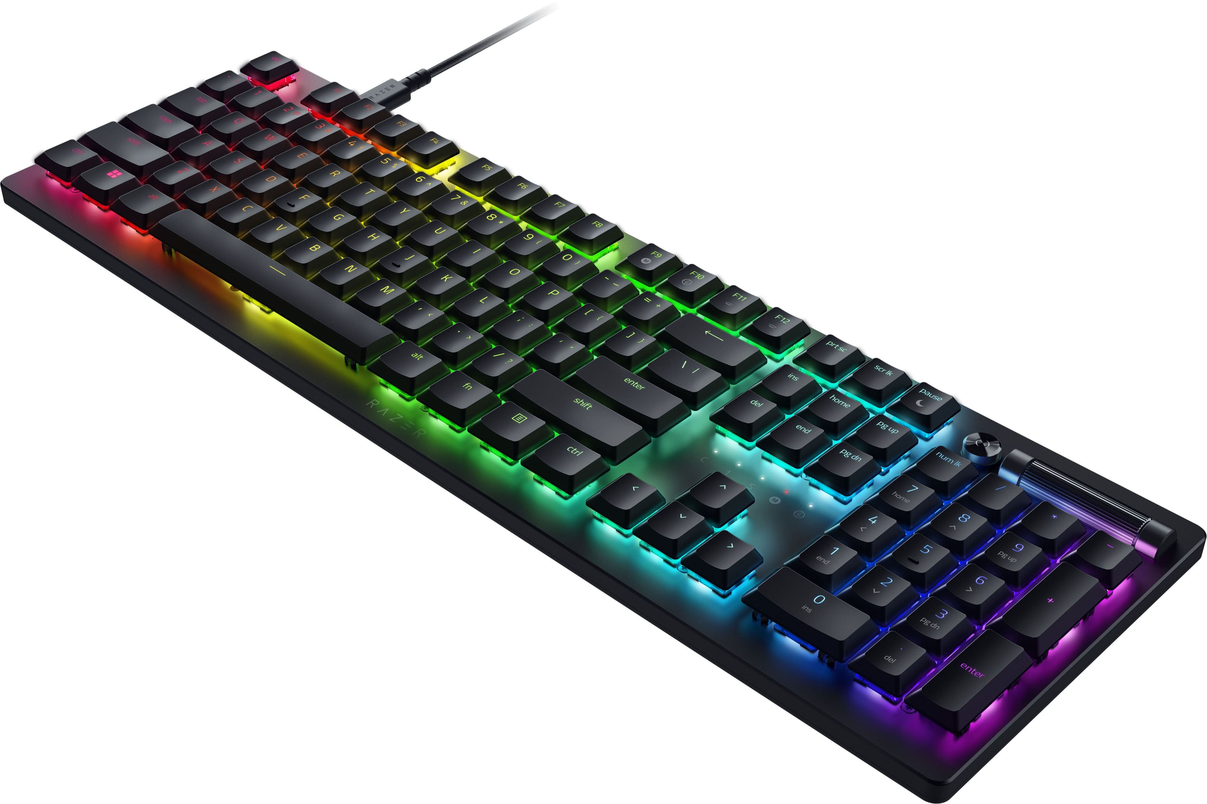 Razer Клавіатура механічна DeathStalker V2 105key, Red Switch, USB-A, EN/RU, RGB, чорний