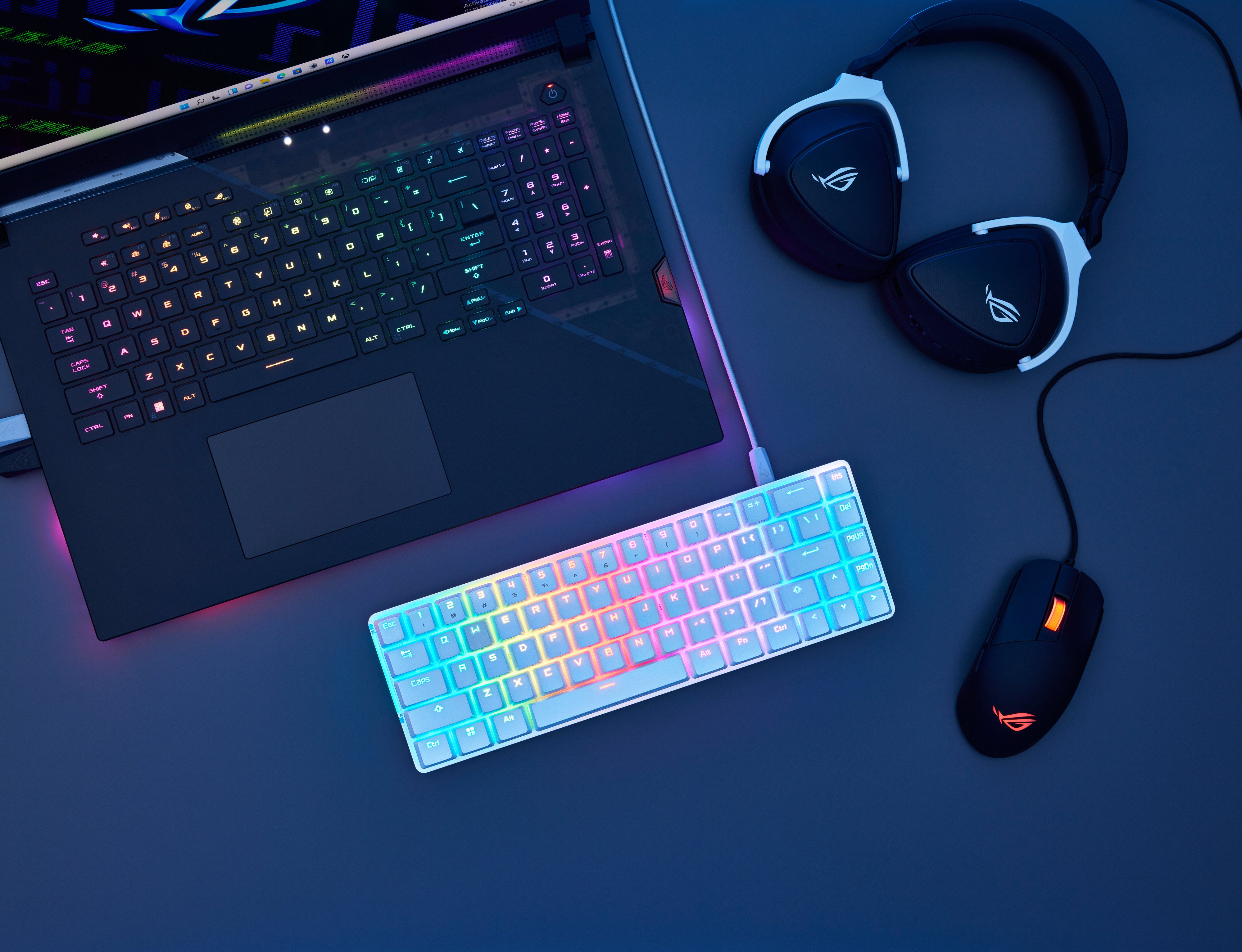 ASUS Клавіатура ROG Falchion Ace LED 68key NX RD USB White