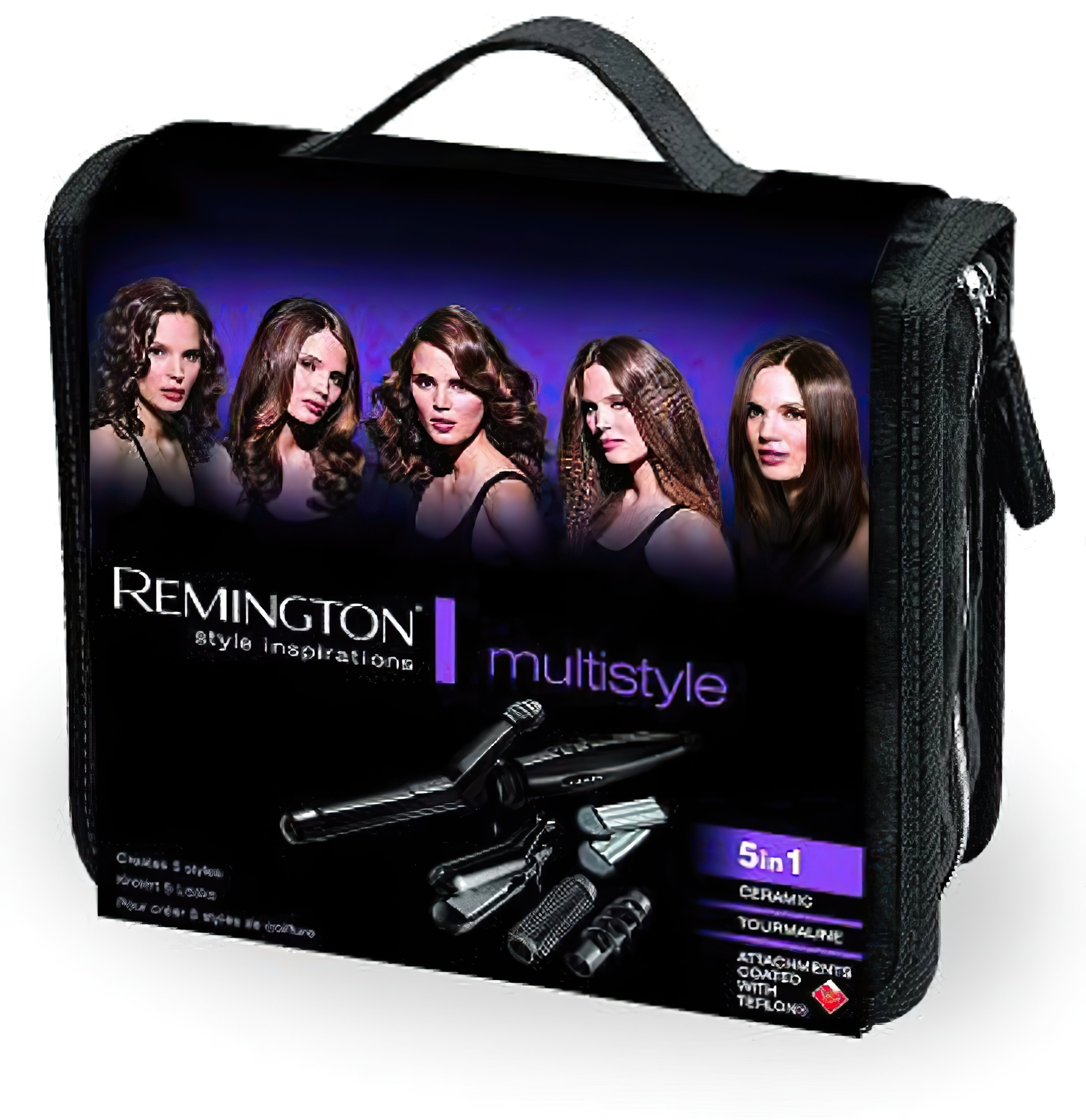Remington Мультистайлер Multistyle, 25Вт, темп.режимів-5, 110-190С, 5 насадок, кейс, аксесуари, кераміка, тефлон, чорний