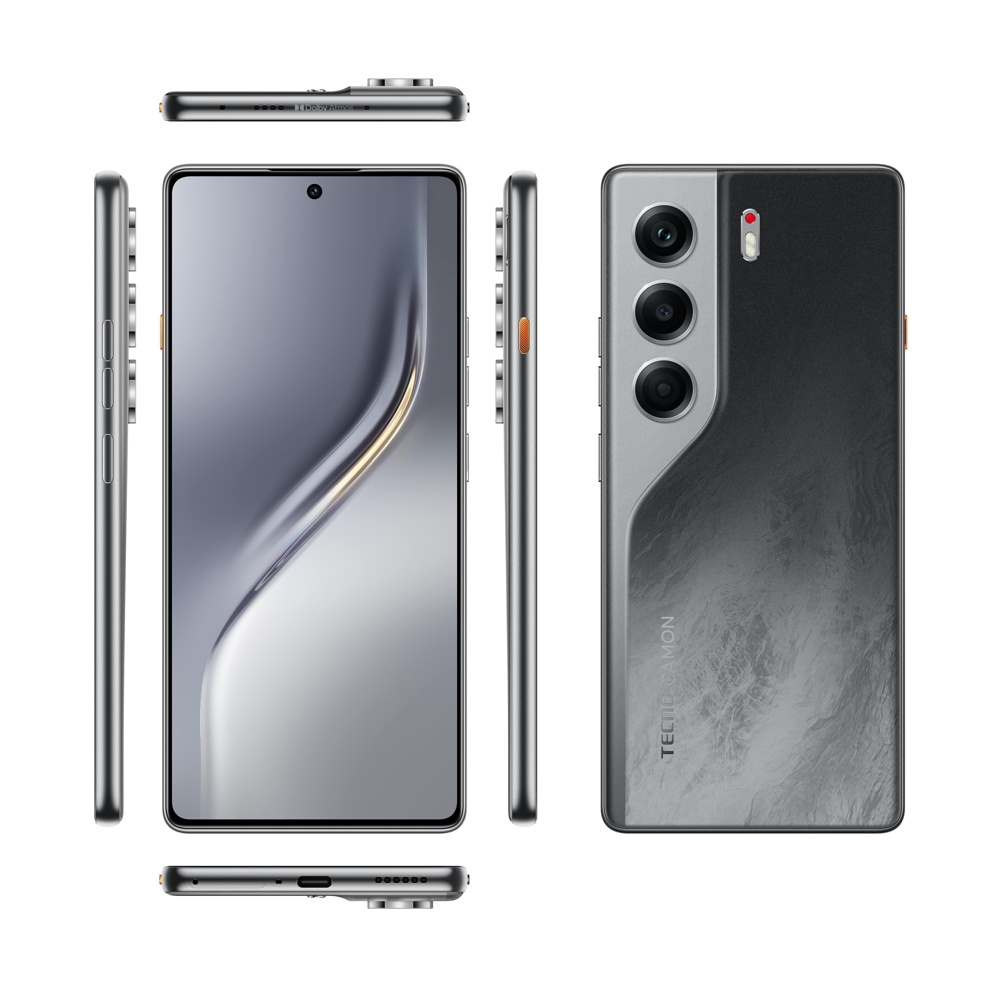TECNO Смартфо нCamon 40 (CM5) 6.78" 8/256ГБ, 2SIM, 5200мА•год, Galaxy Black