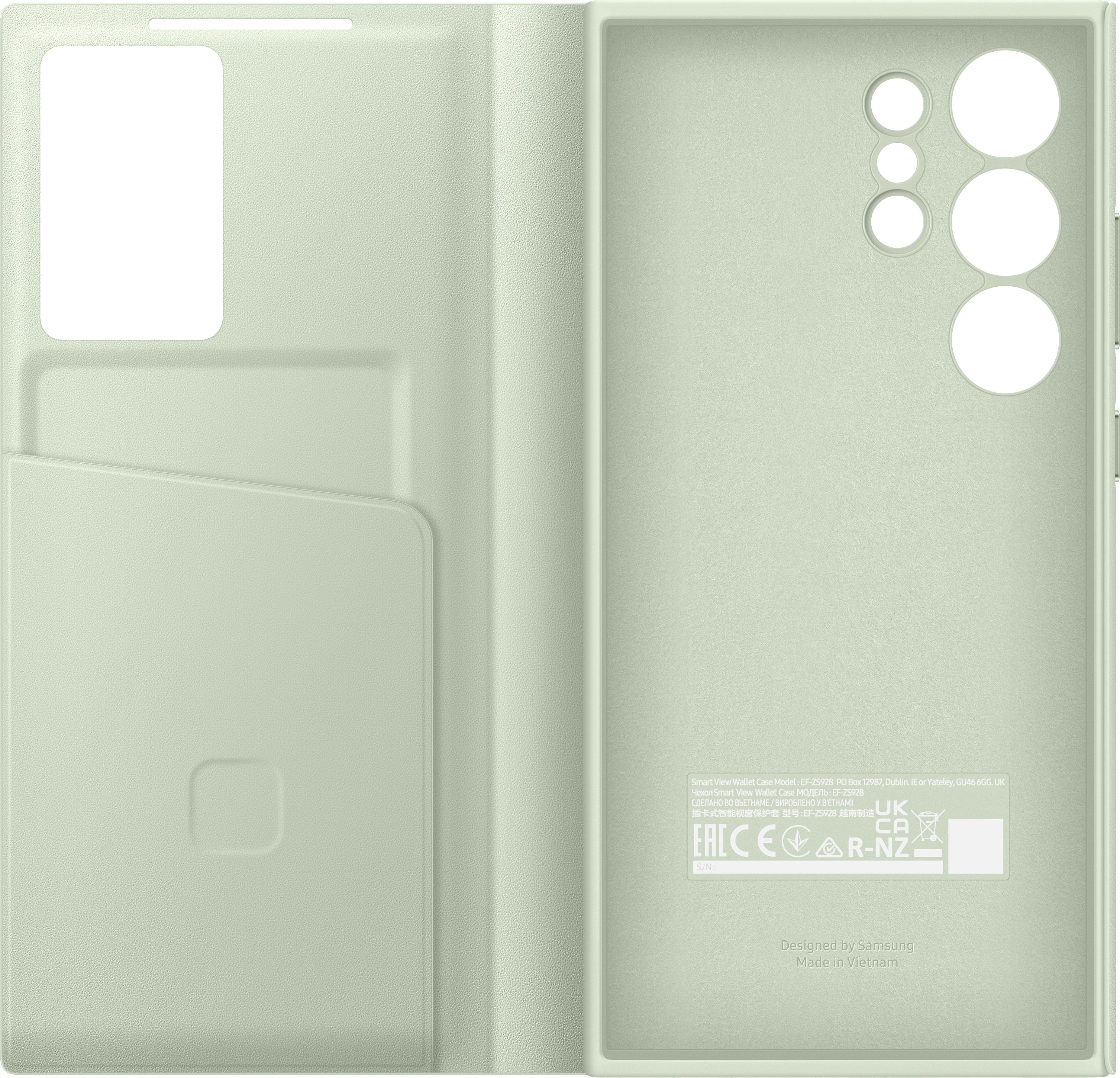 Samsung Чохол для Galaxy S24 Ultra (S928), Smart View Wallet Case, зелений світлий