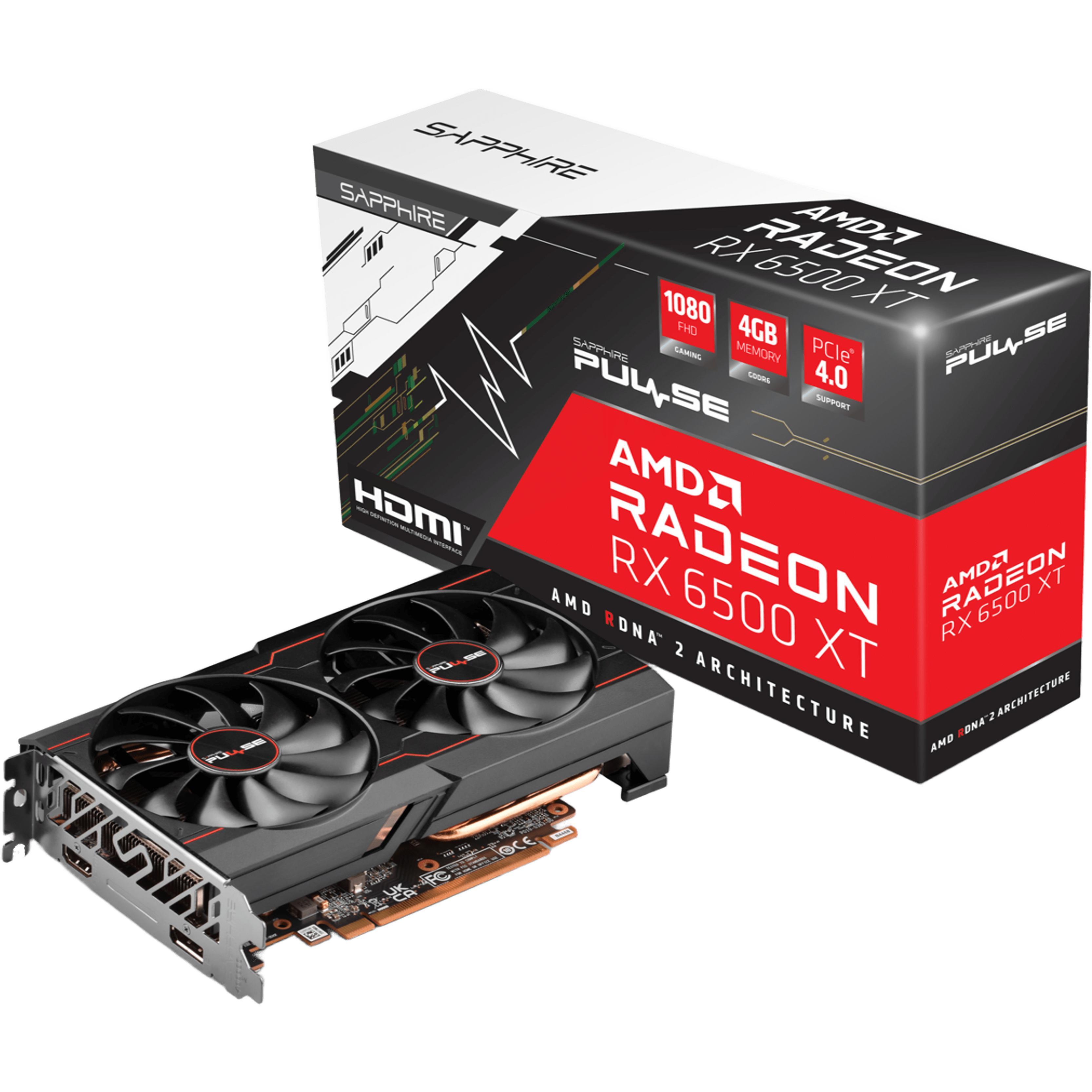 SAPPHIRE Відеокарта Radeon RX 6500 XT 4GB GDDR6 PULSE GAMING OC