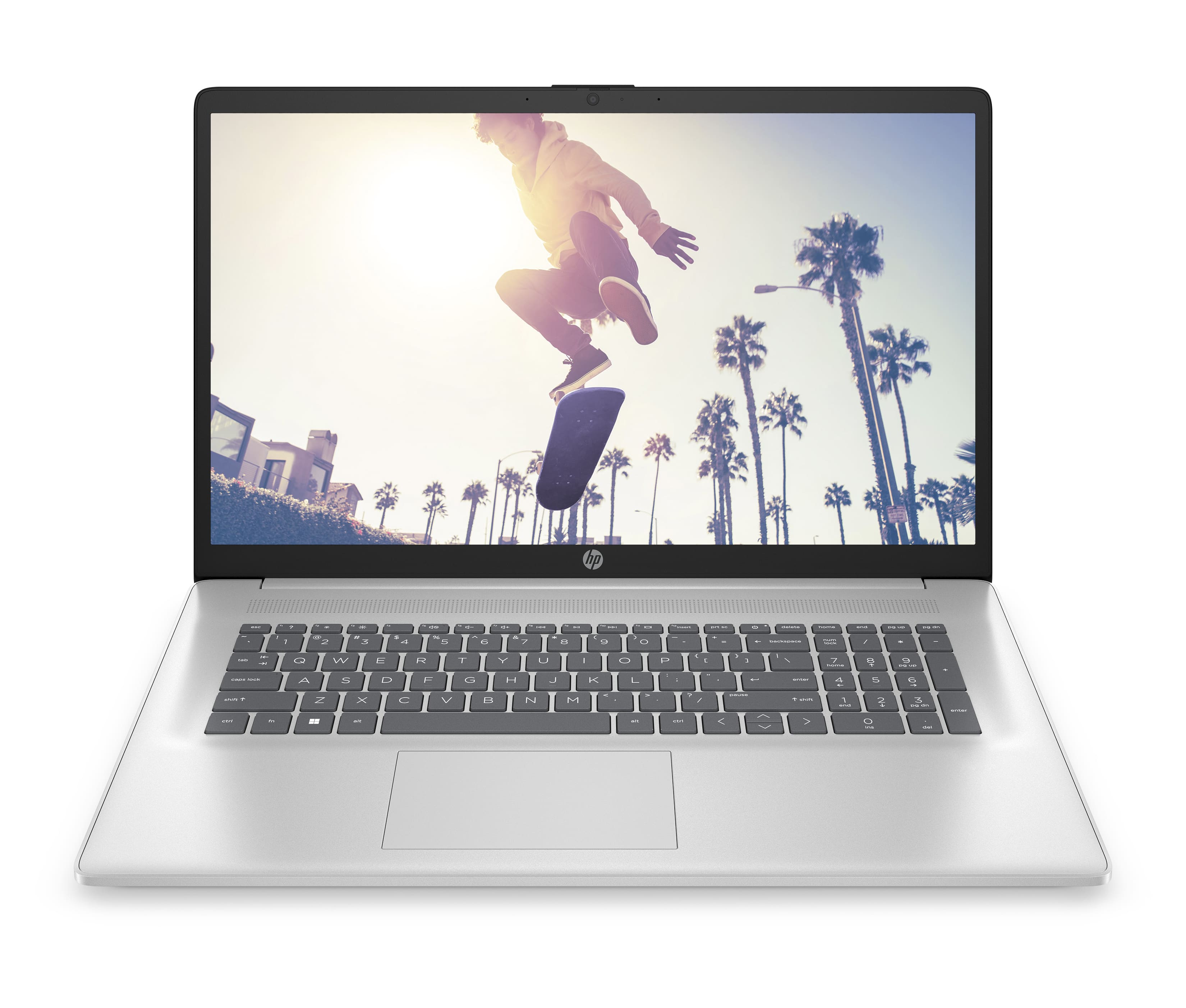 HP Ноутбук 17-cn3002ua 17.3" FHD IPS AG, Intel i7-1355U, 16GB, F1024GB, UMA, DOS, сріблястий