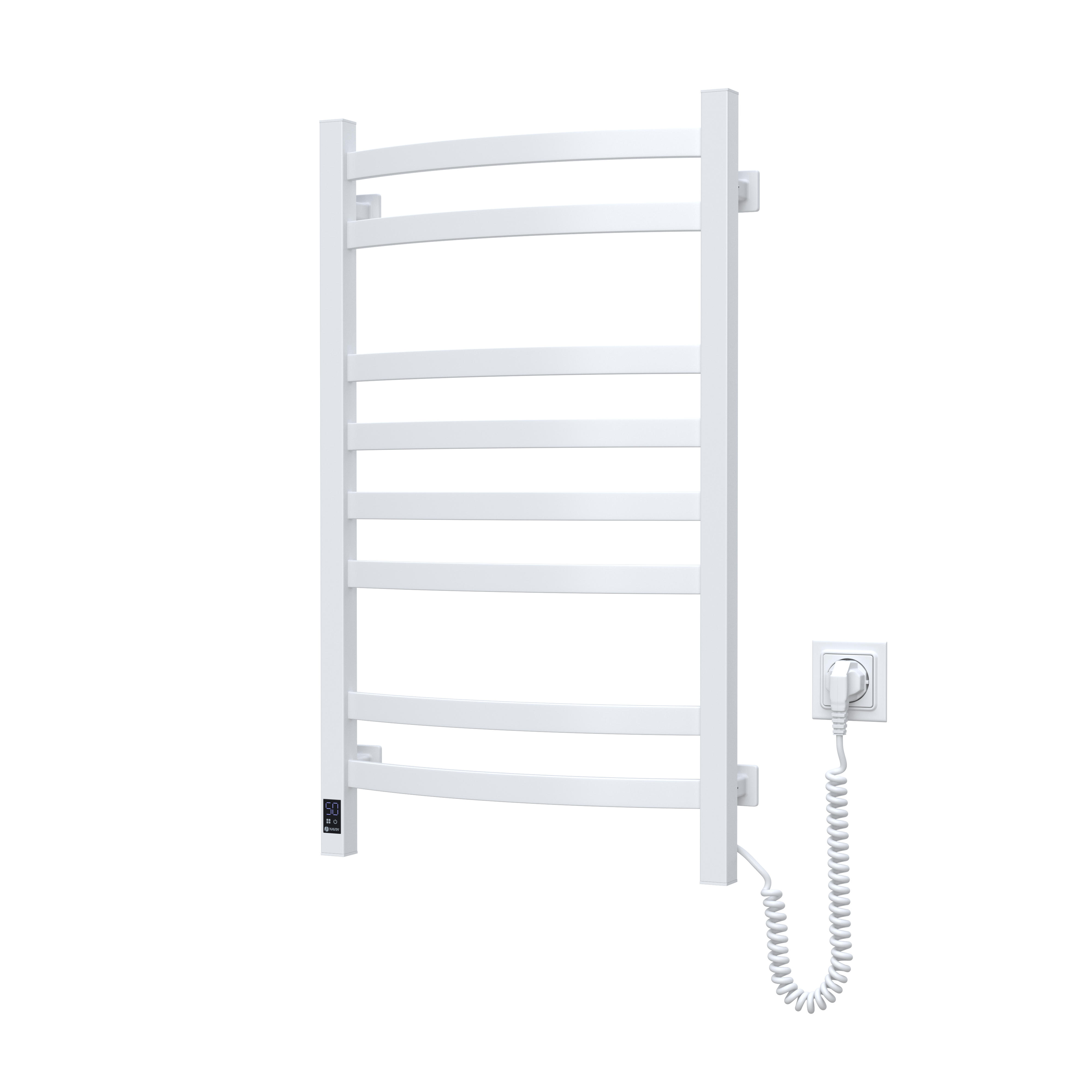 Navin Рушникосушка електрична Avalon, 800х480х104мм, таймер-регулятор, сталь, білий, праве підключення