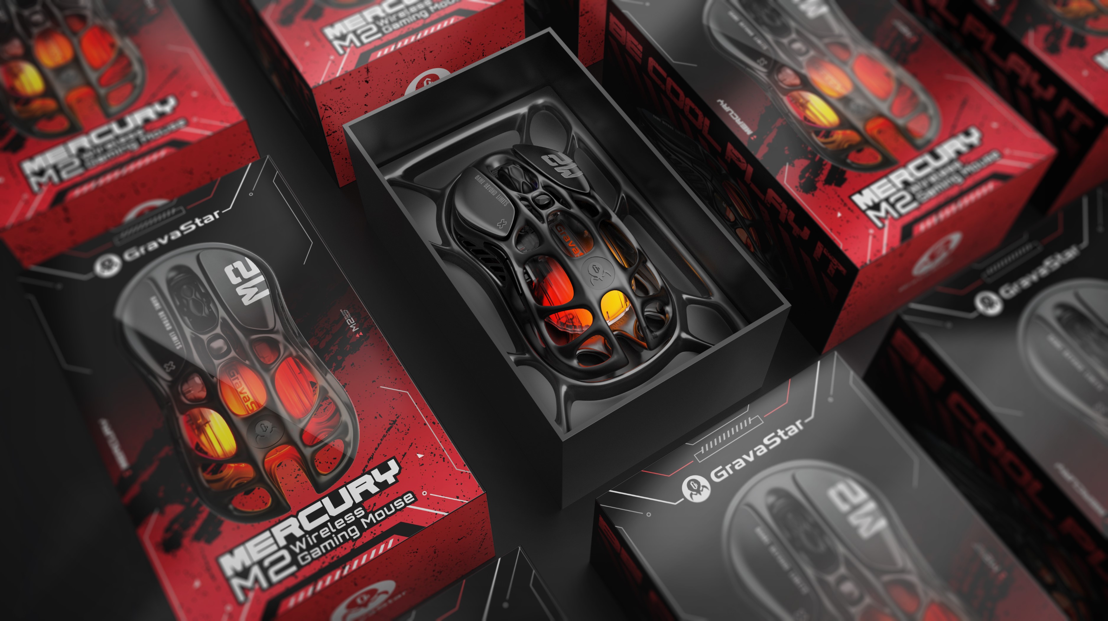 GravaStar Миша Mercury M2, BT/WL/USB-A, RGB, чорний
