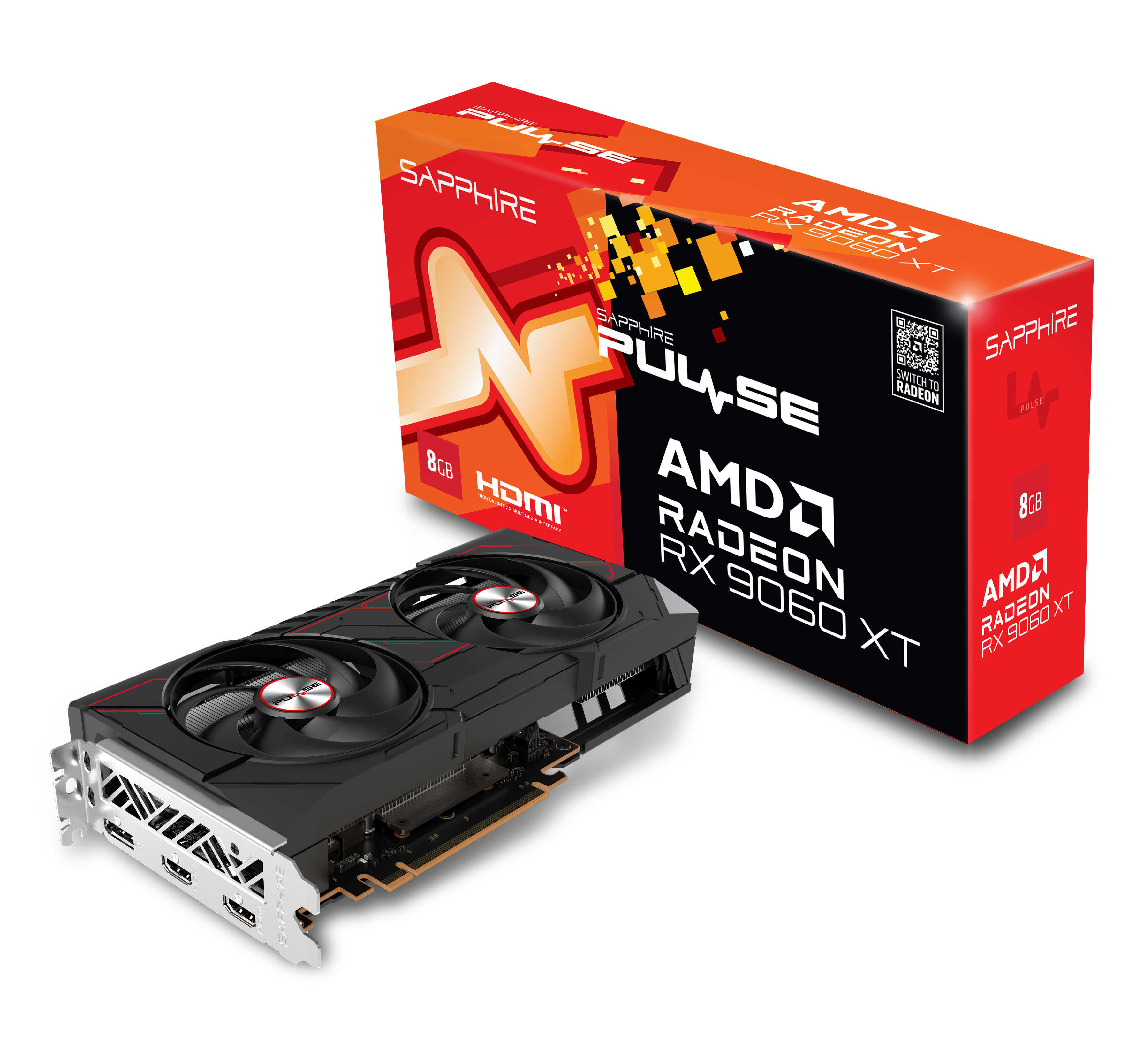 SAPPHIRE Відеокарта Radeon RX 9060 XT 8GB GDDR6 PULSE GAMING OC SAPPHIRE Відеокарта Radeon RX 9060 XT 8GB GDDR6 PULSE GAMING OC