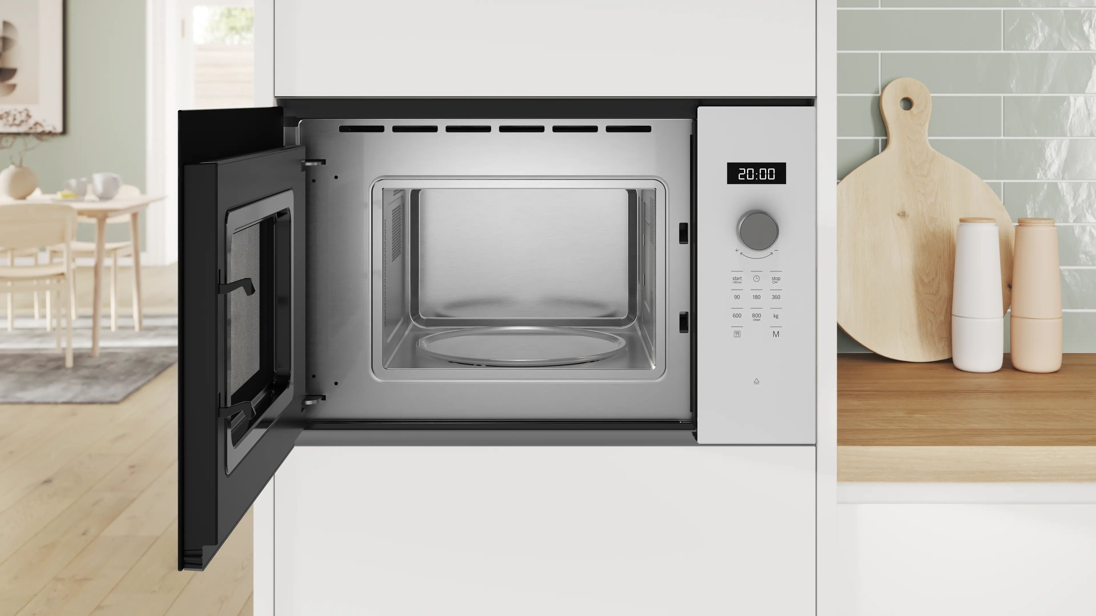 Bosch Мікрохвильова піч Bosch вбудована, 20л, електр. керув., 800Вт, дисплей, білий Bosch Мікрохвильова піч Bosch вбудована, 20л, електр. керув., 800Вт, дисплей, білий