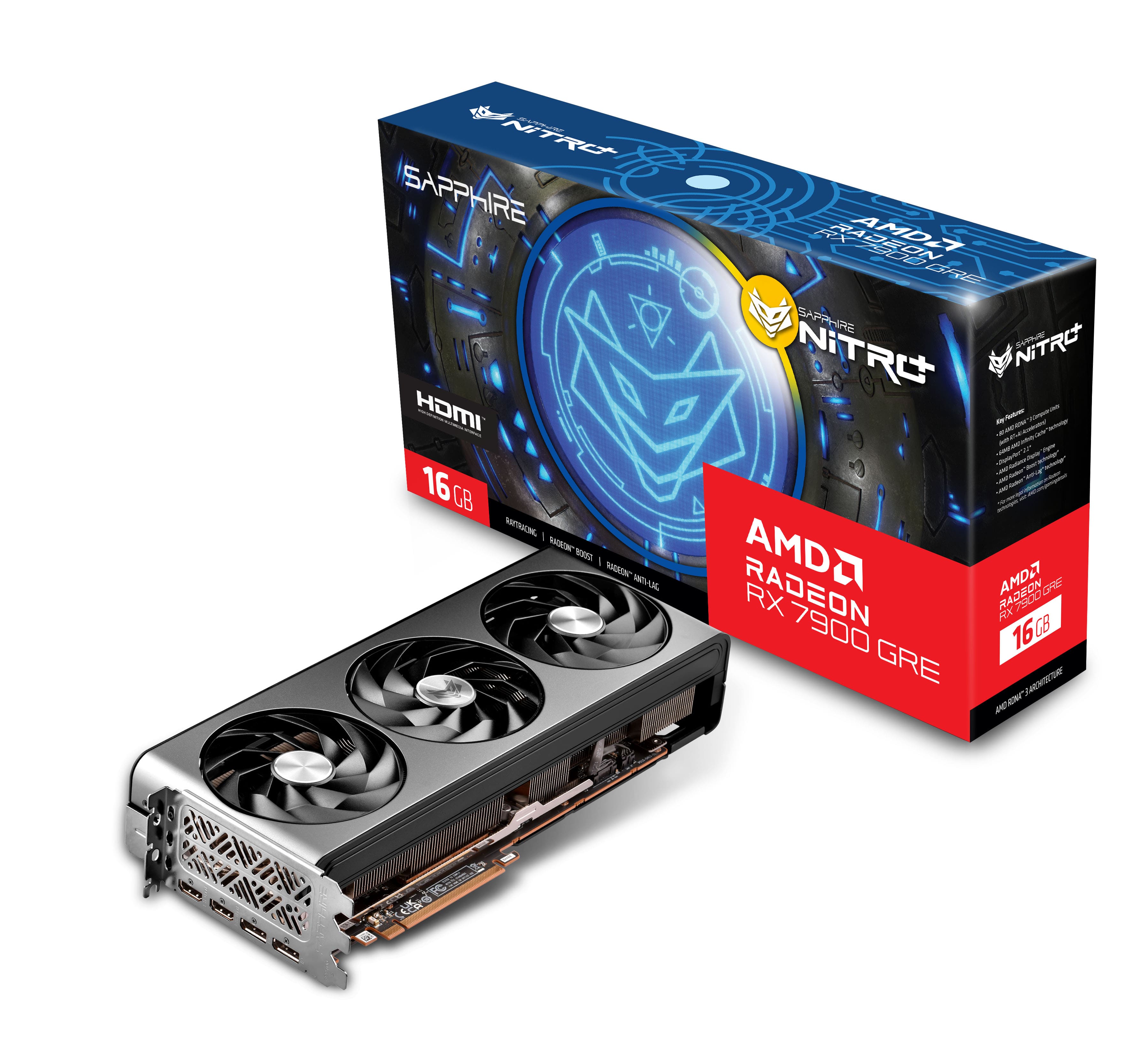SAPPHIRE Відеокарта Radeon RX 7900 GRE 16GB GDDR6 Nitro+ GAMING OC
