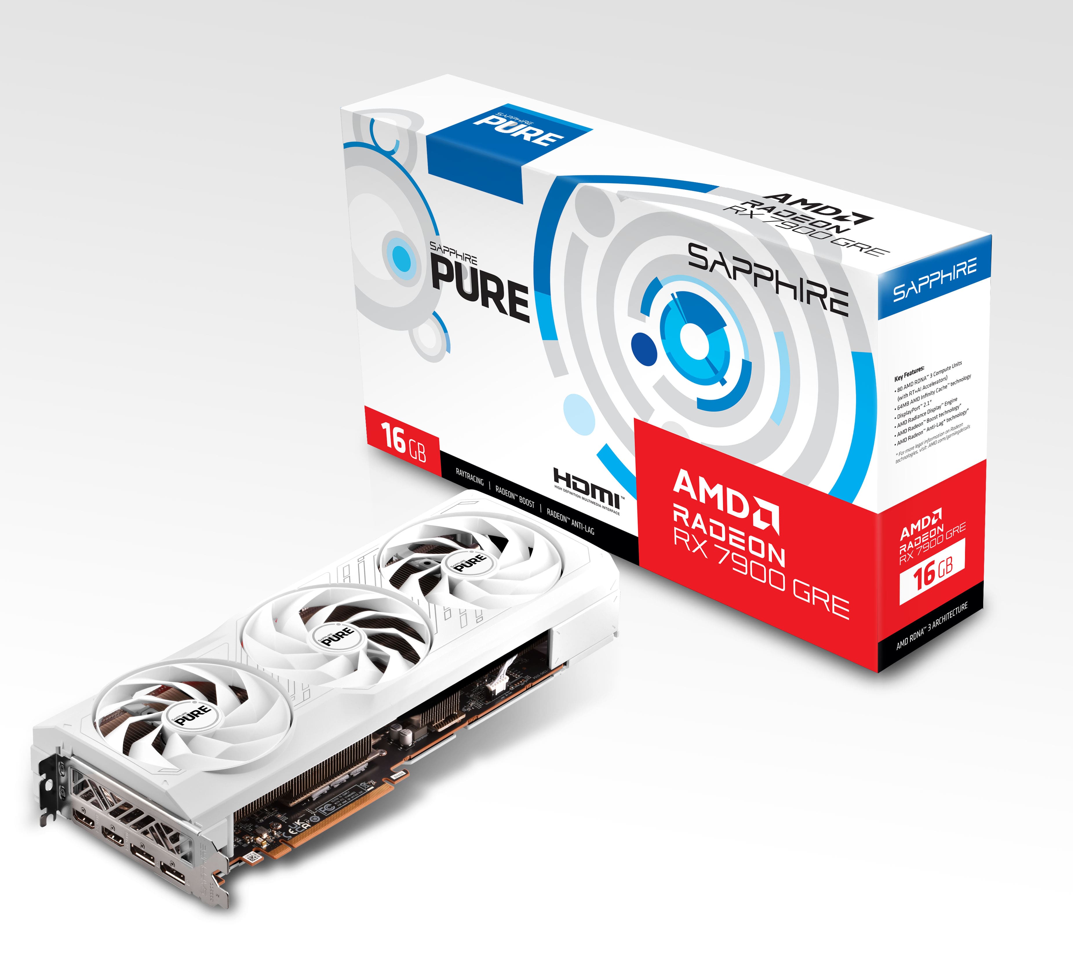 SAPPHIRE Відеокарта Radeon RX 7900 GRE 16GB GDDR6 PURE GAMING OC