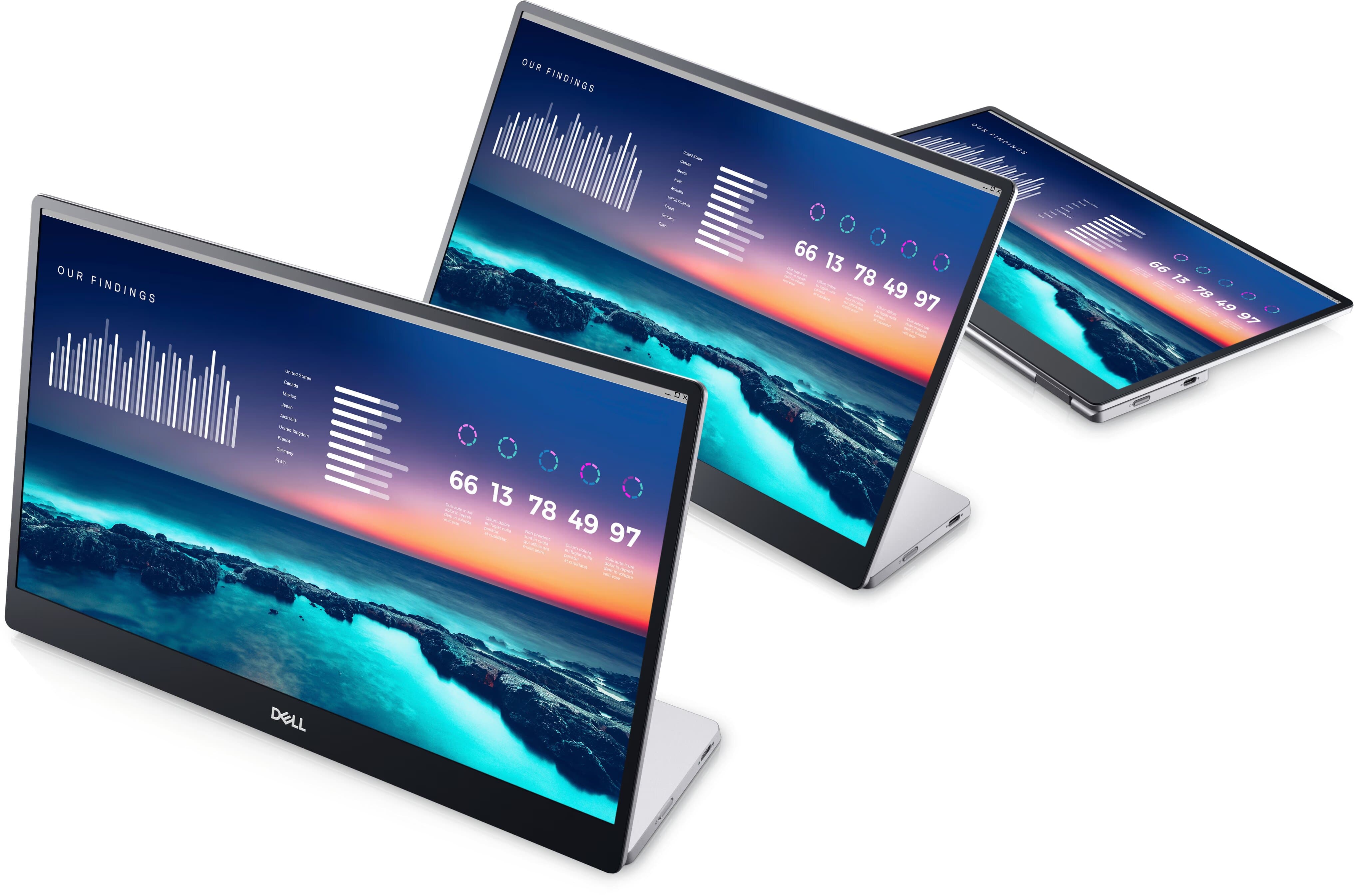Dell Монітор портативний 14` P1424H 2xUSB-C, IPS