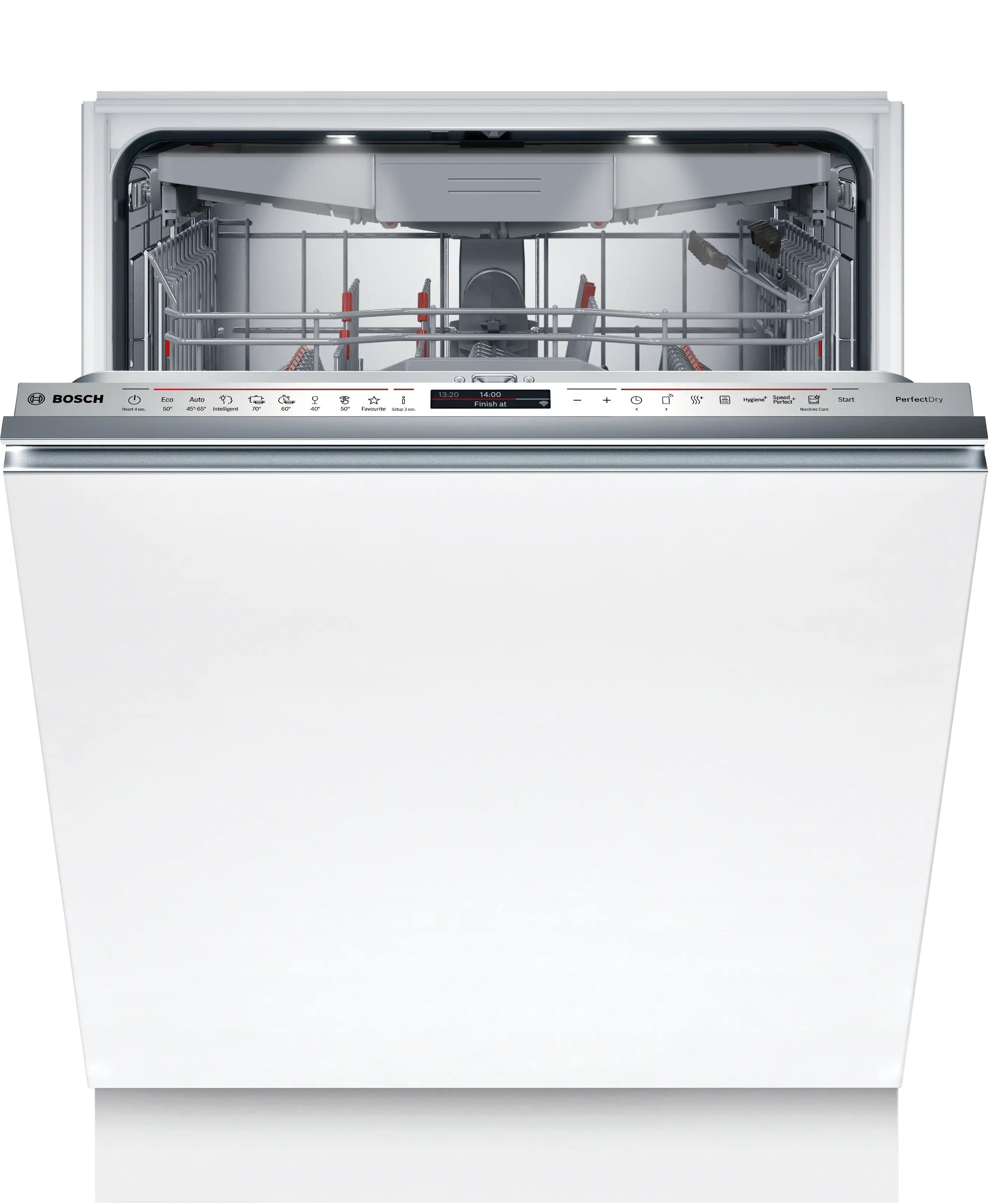 Bosch Посудомийна машина Bosch вбудована, 14компл., A, 60см, дисплей, 3й кошик, Zeolith, білий